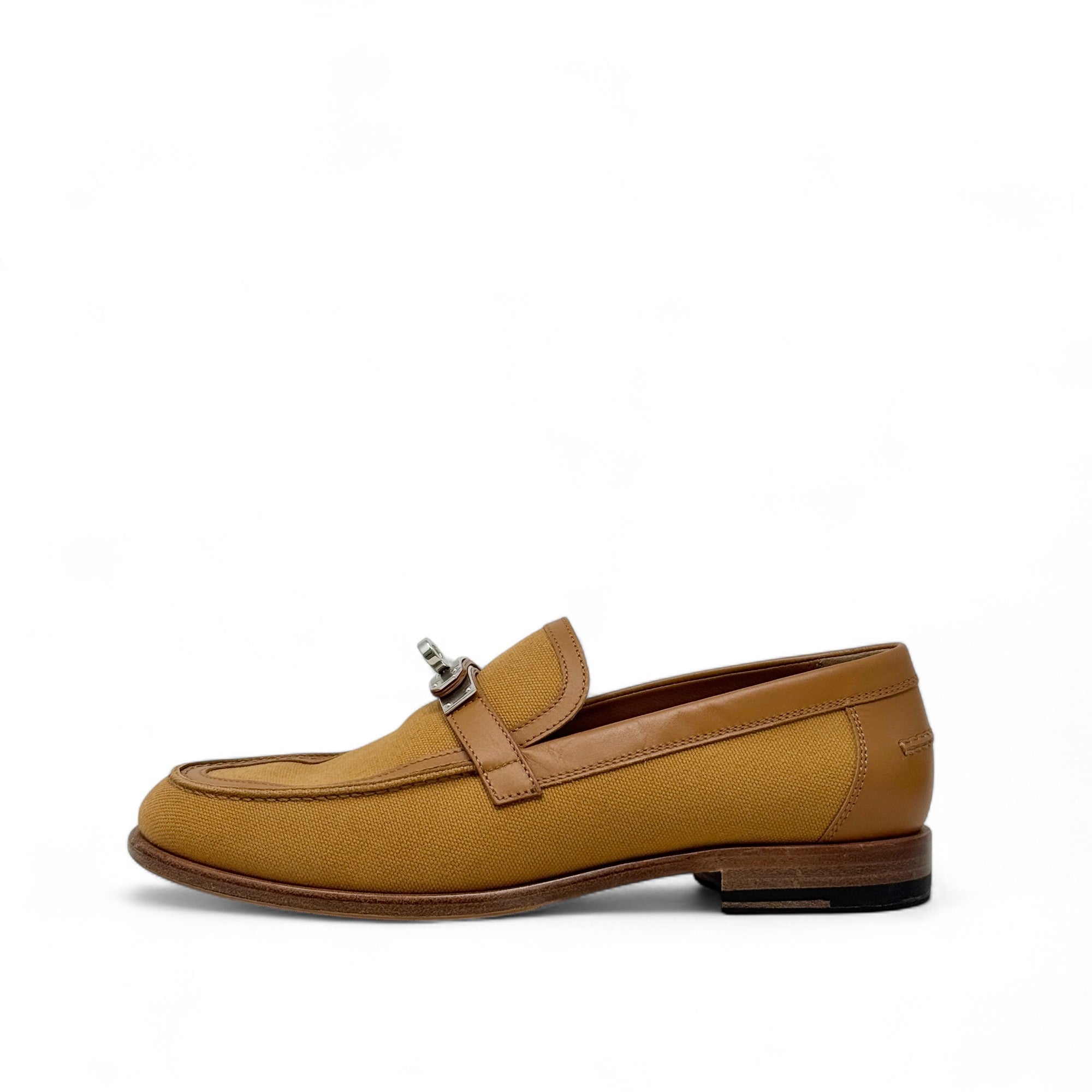 Hermes Naturel Beige Dore Destin Loafer 37
