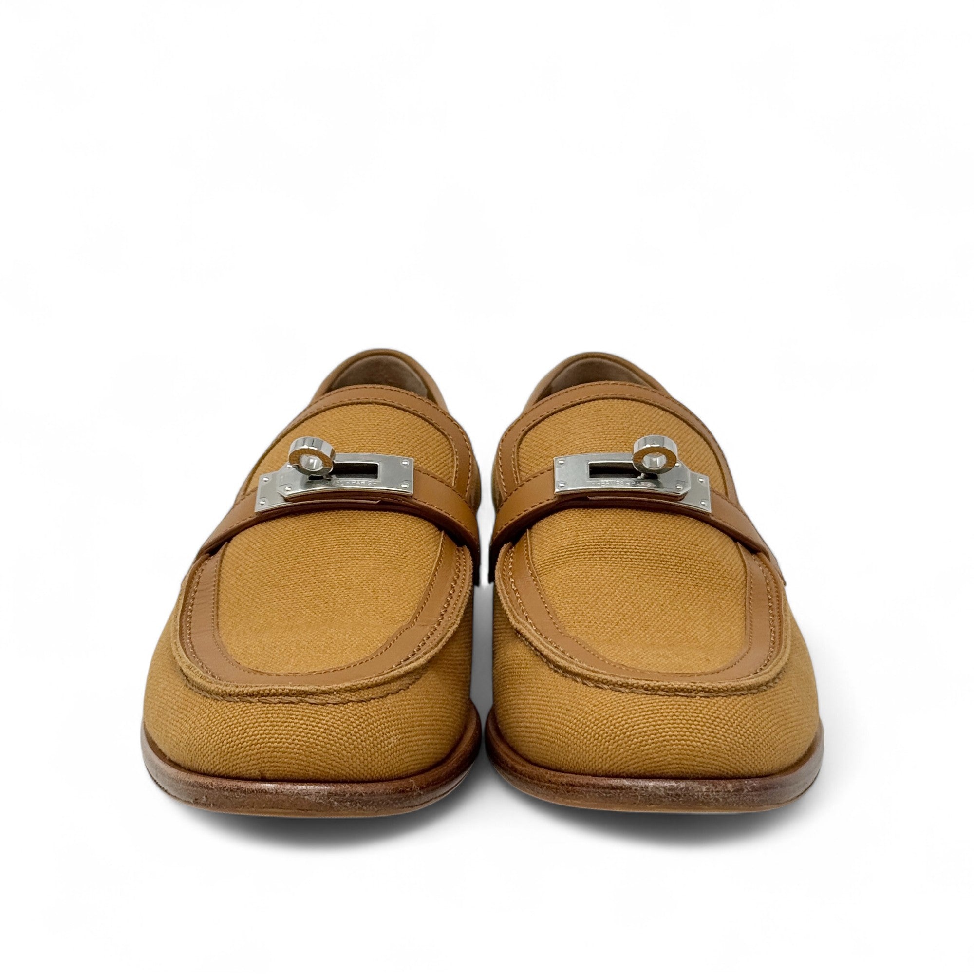 Hermes Naturel Beige Dore Destin Loafer 37