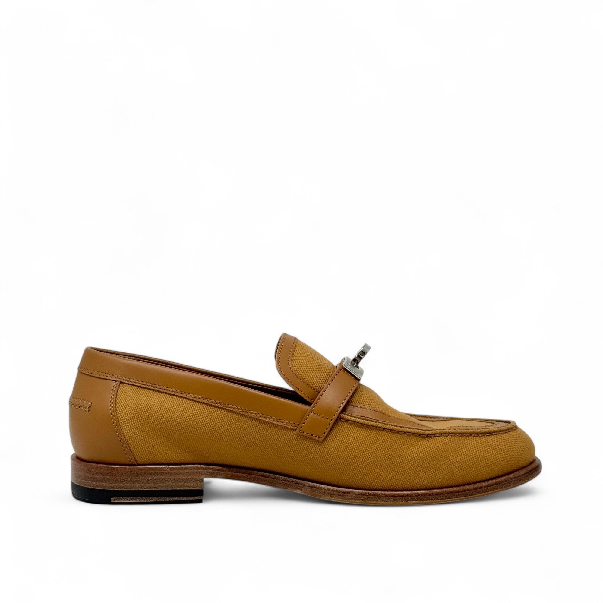 Hermes Naturel Beige Dore Destin Loafer 37