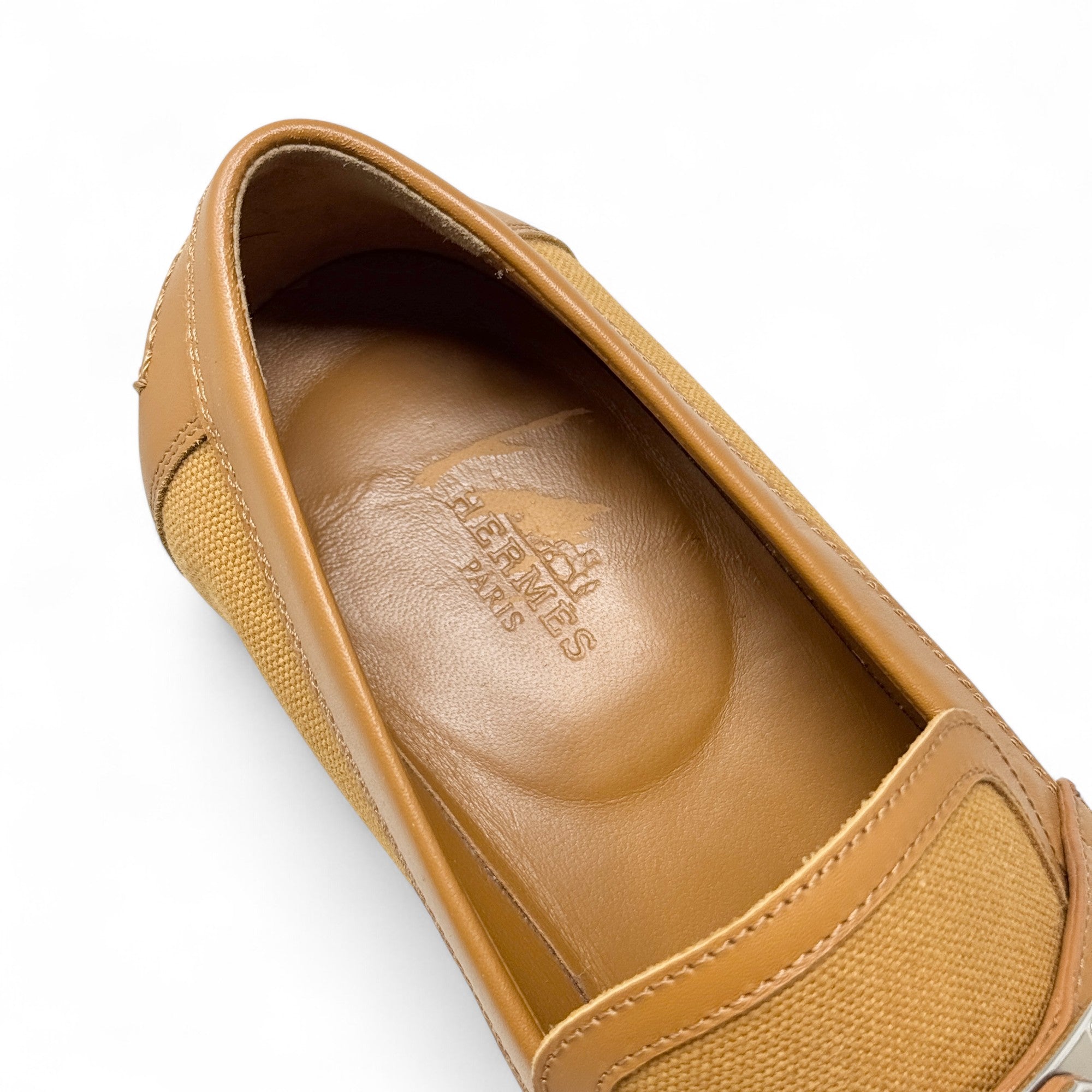 Hermes Naturel Beige Dore Destin Loafer 37