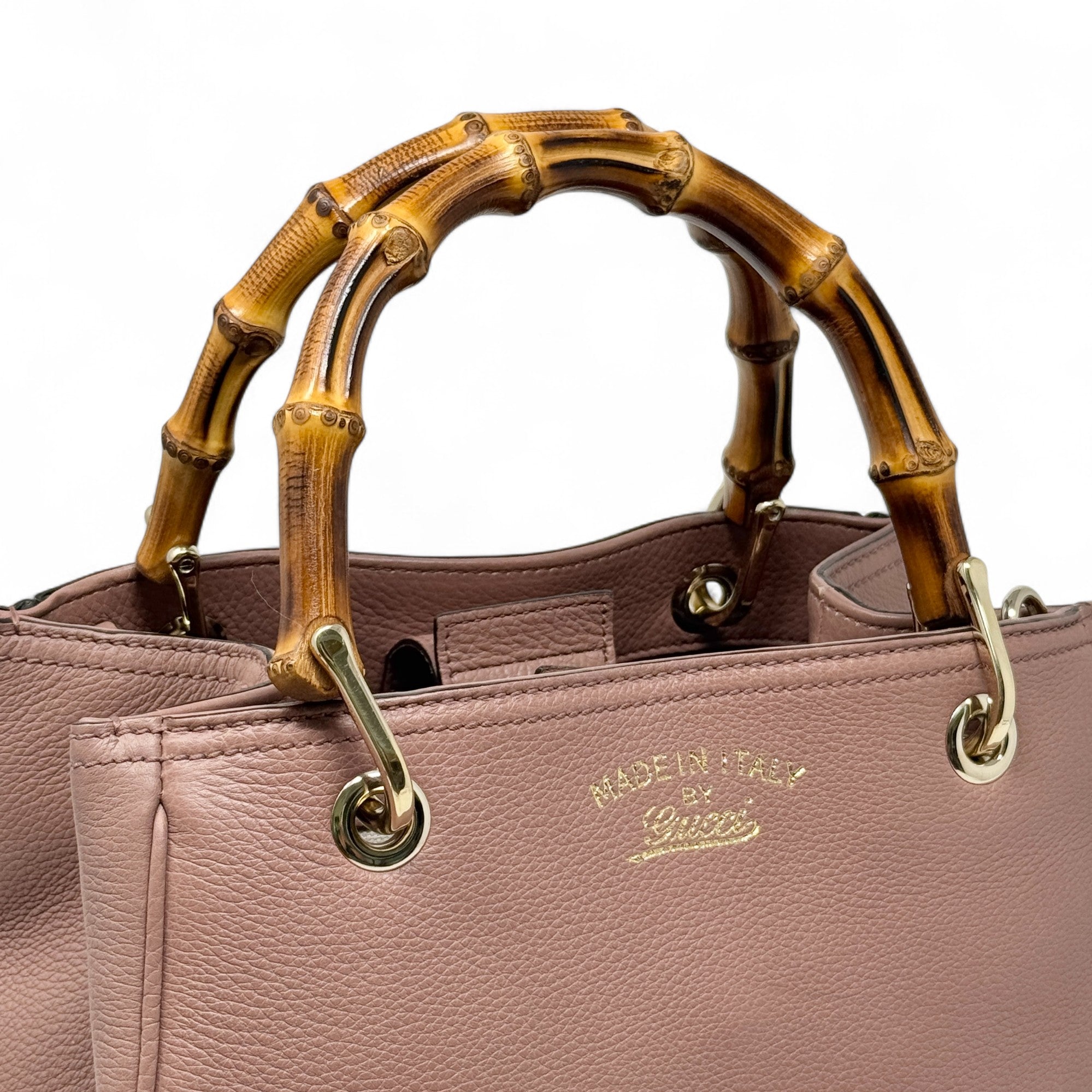 Gucci Mauve Bamboo Shopper