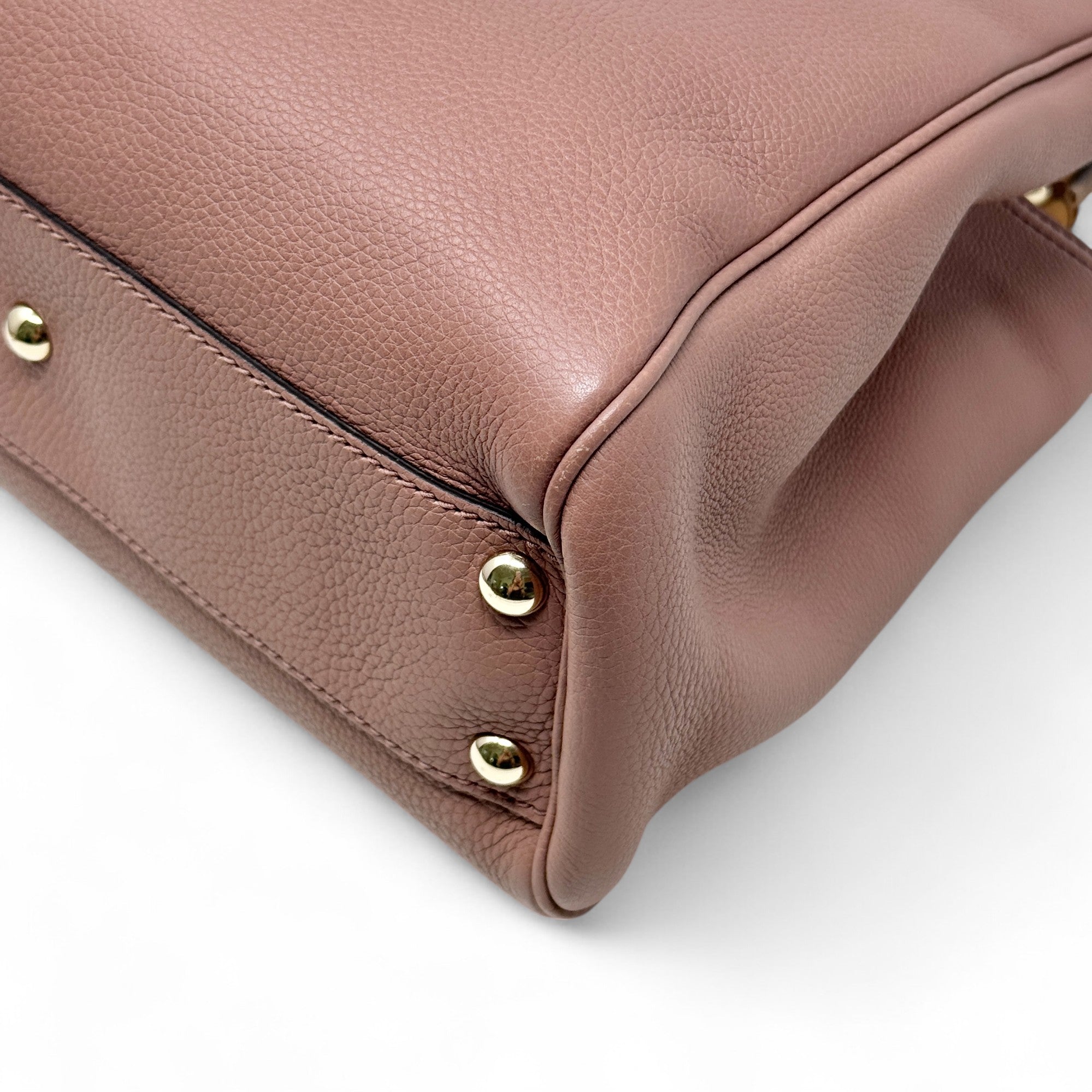 Gucci Mauve Bamboo Shopper