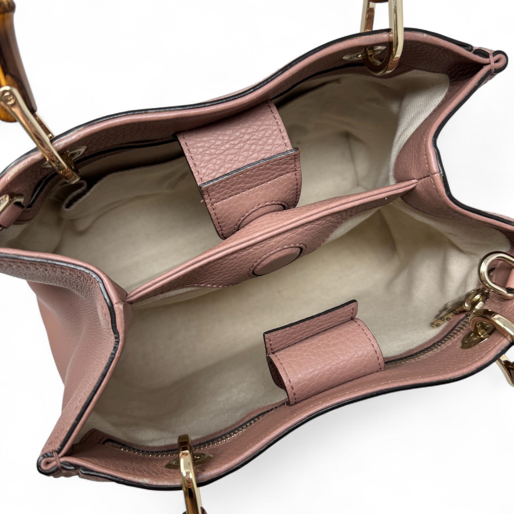 Gucci Mauve Bamboo Shopper