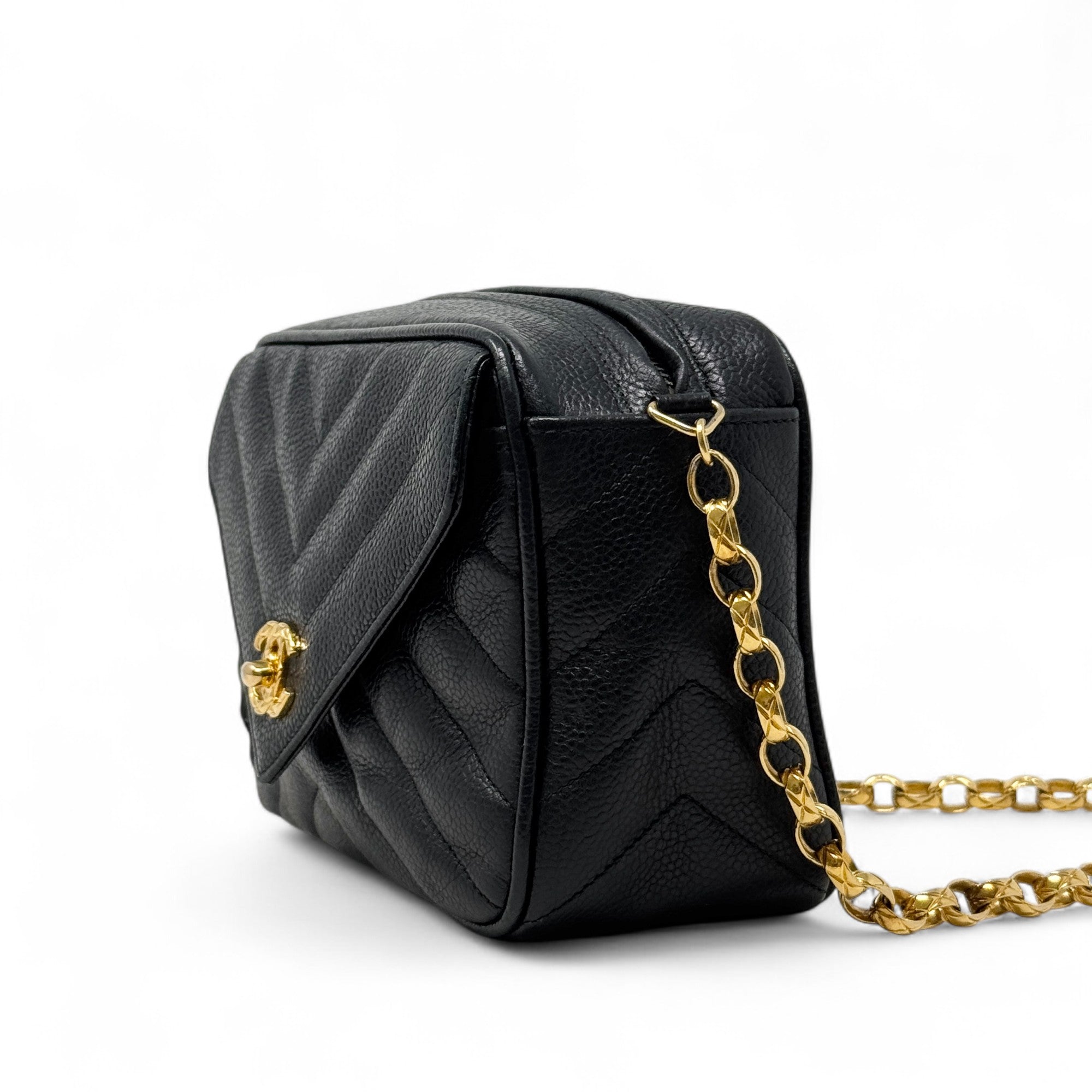 Chanel Black Vintage Tassel Camera Bag