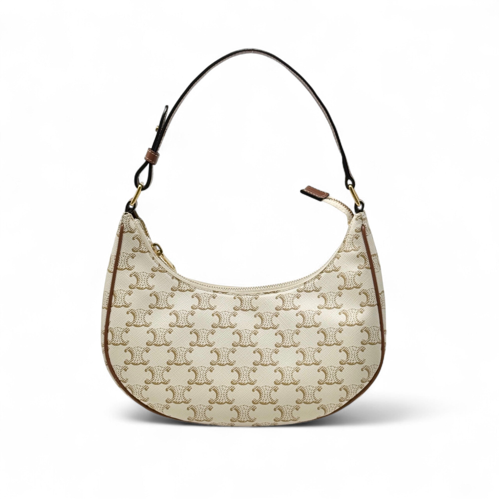 Celine White Triomphe Ava Bag