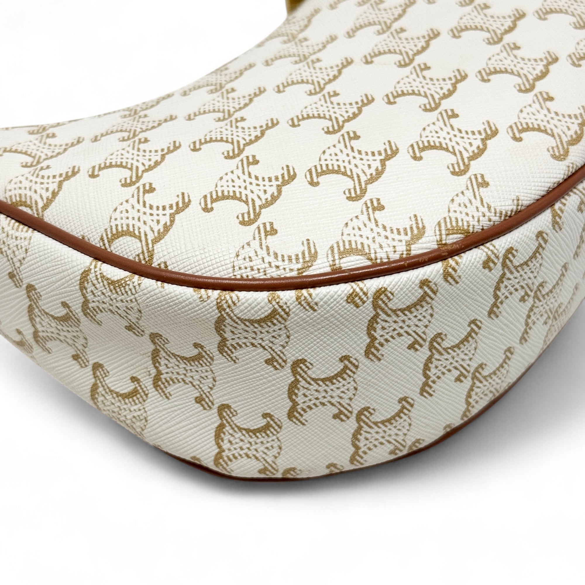 Celine White Triomphe Ava Bag