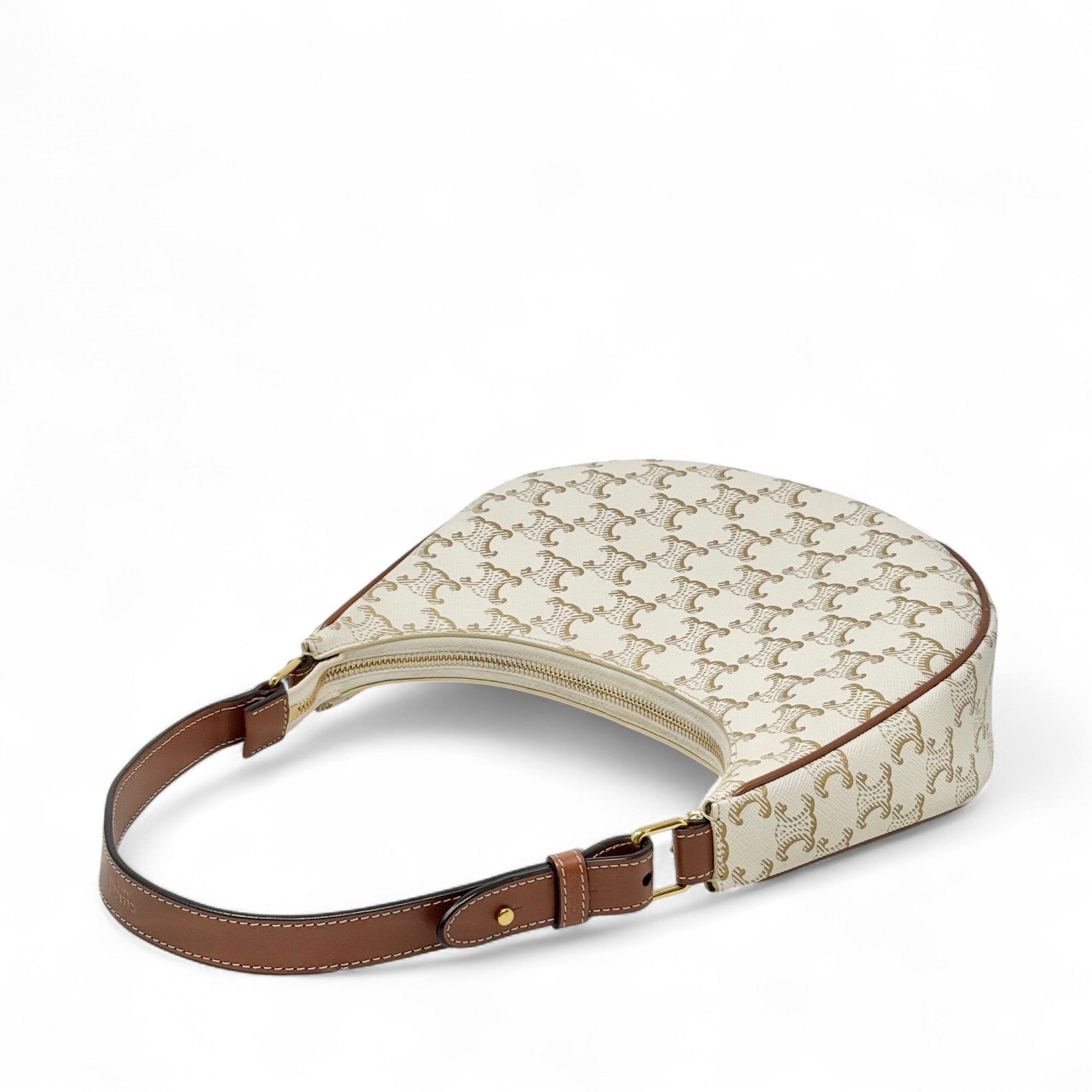 Celine White Triomphe Ava Bag