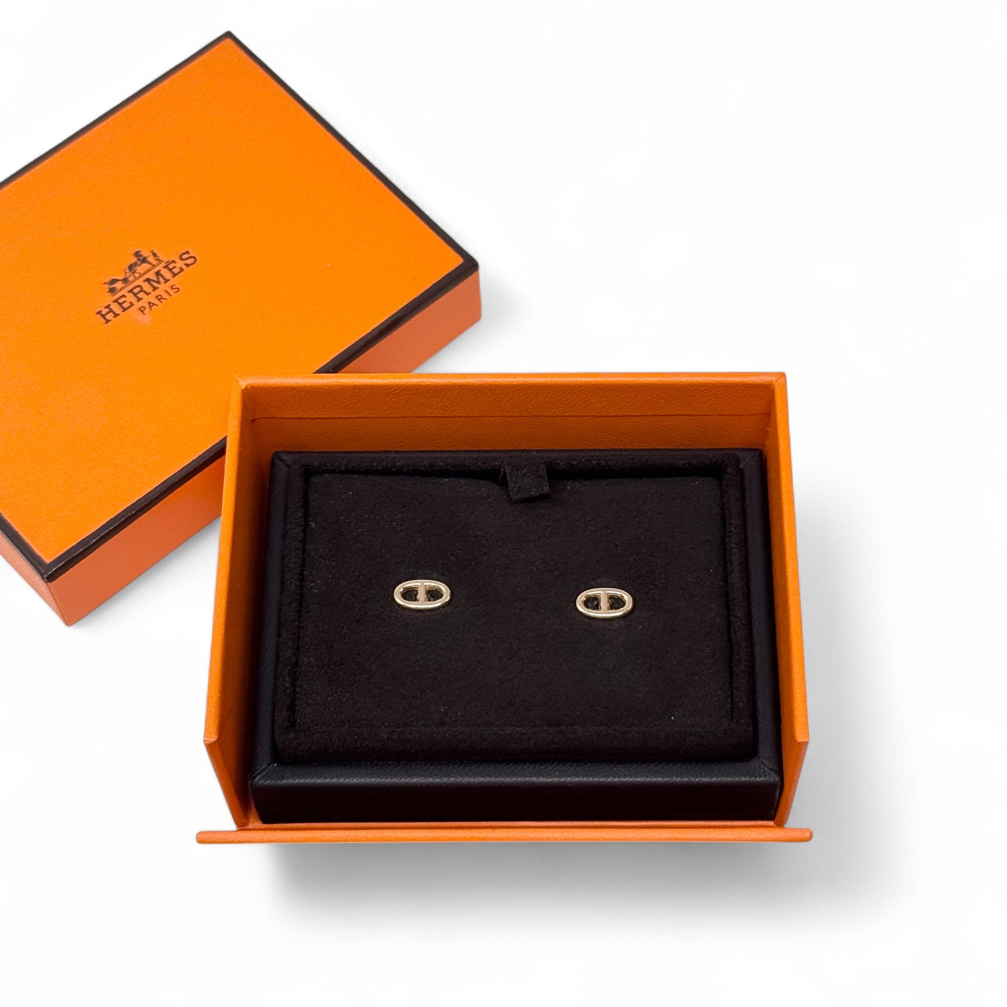 Hermes Rose Gold Farandole Earrings
