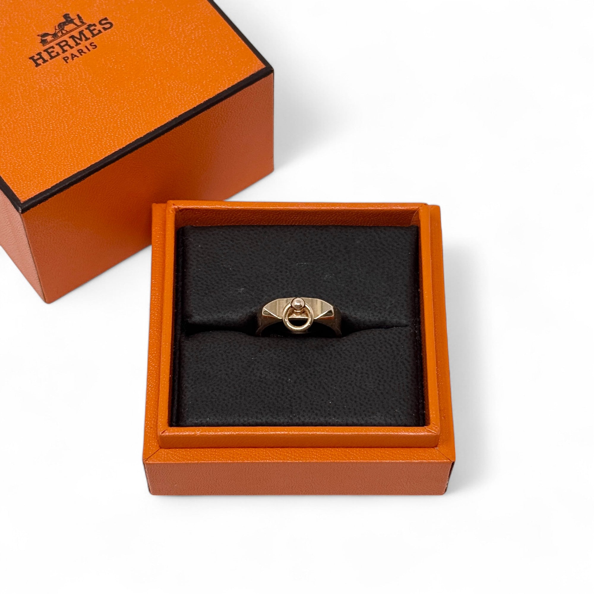 Hermes Rose Gold Small Collier De Chien Ring