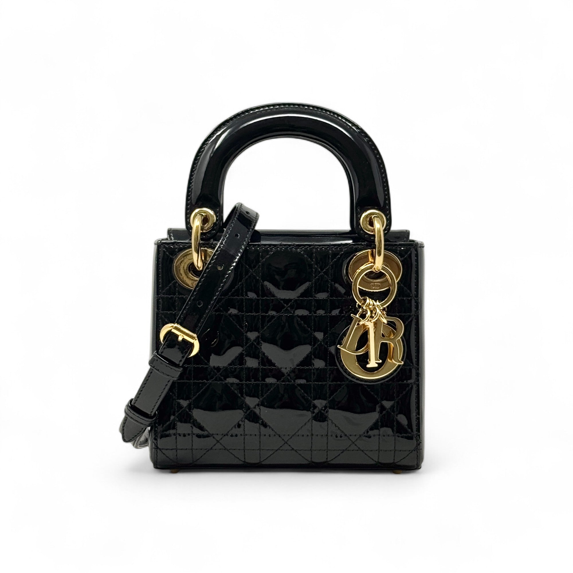 Dior Black Patent Mini Lady Dior
