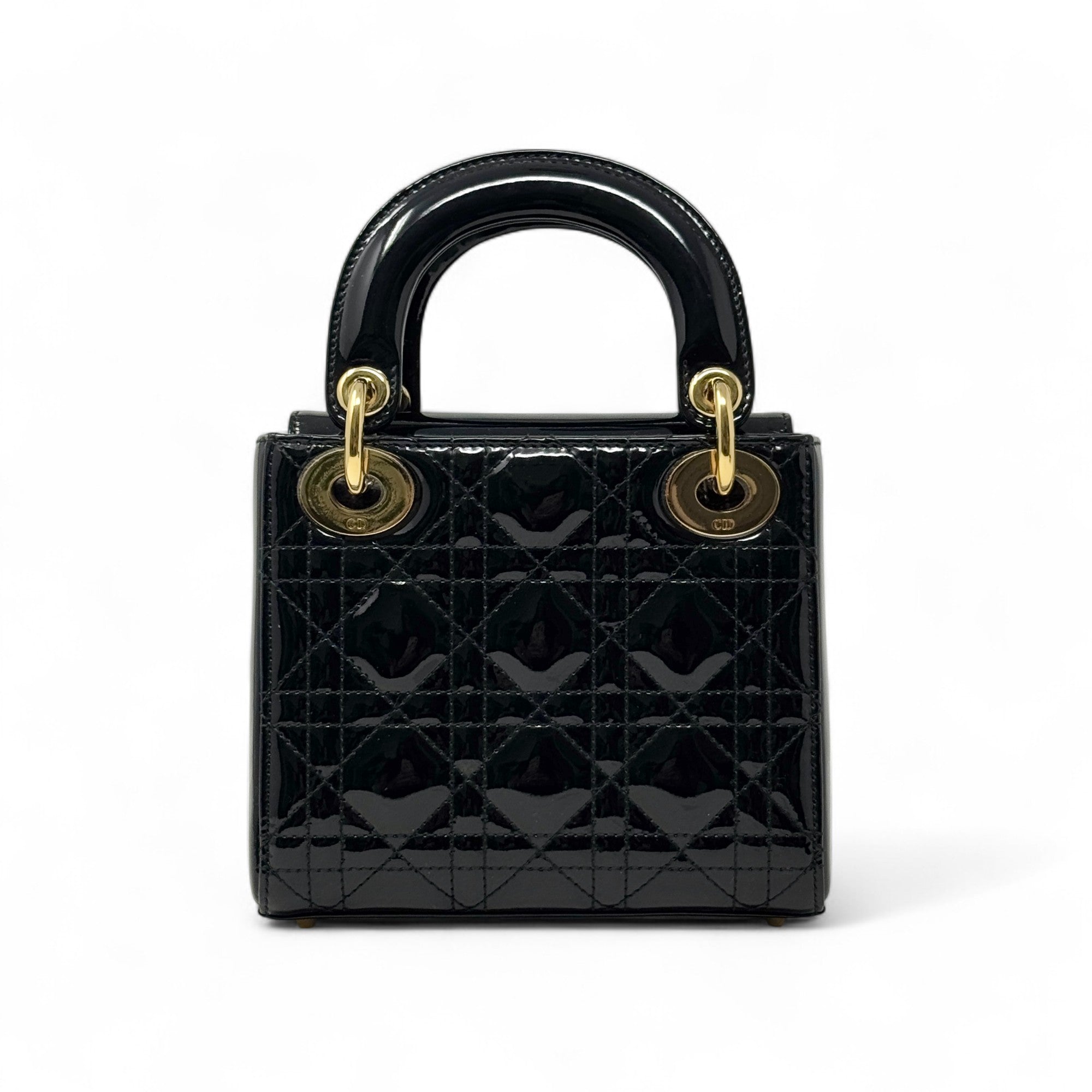 Dior Black Patent Mini Lady Dior