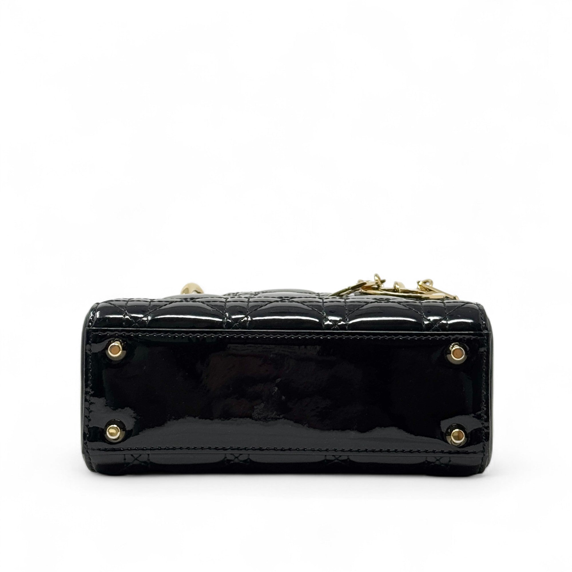 Dior Black Patent Mini Lady Dior