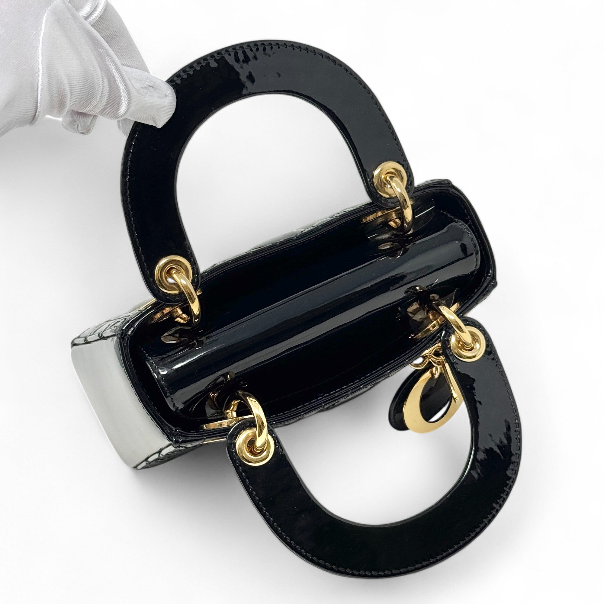 Dior Black Patent Mini Lady Dior