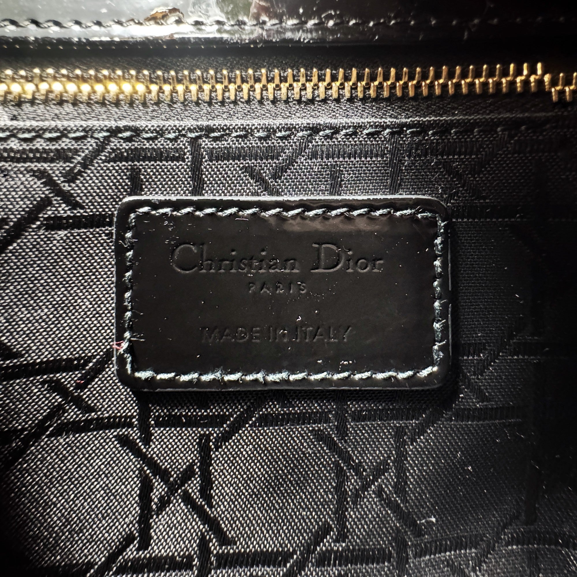 Dior Black Patent Mini Lady Dior