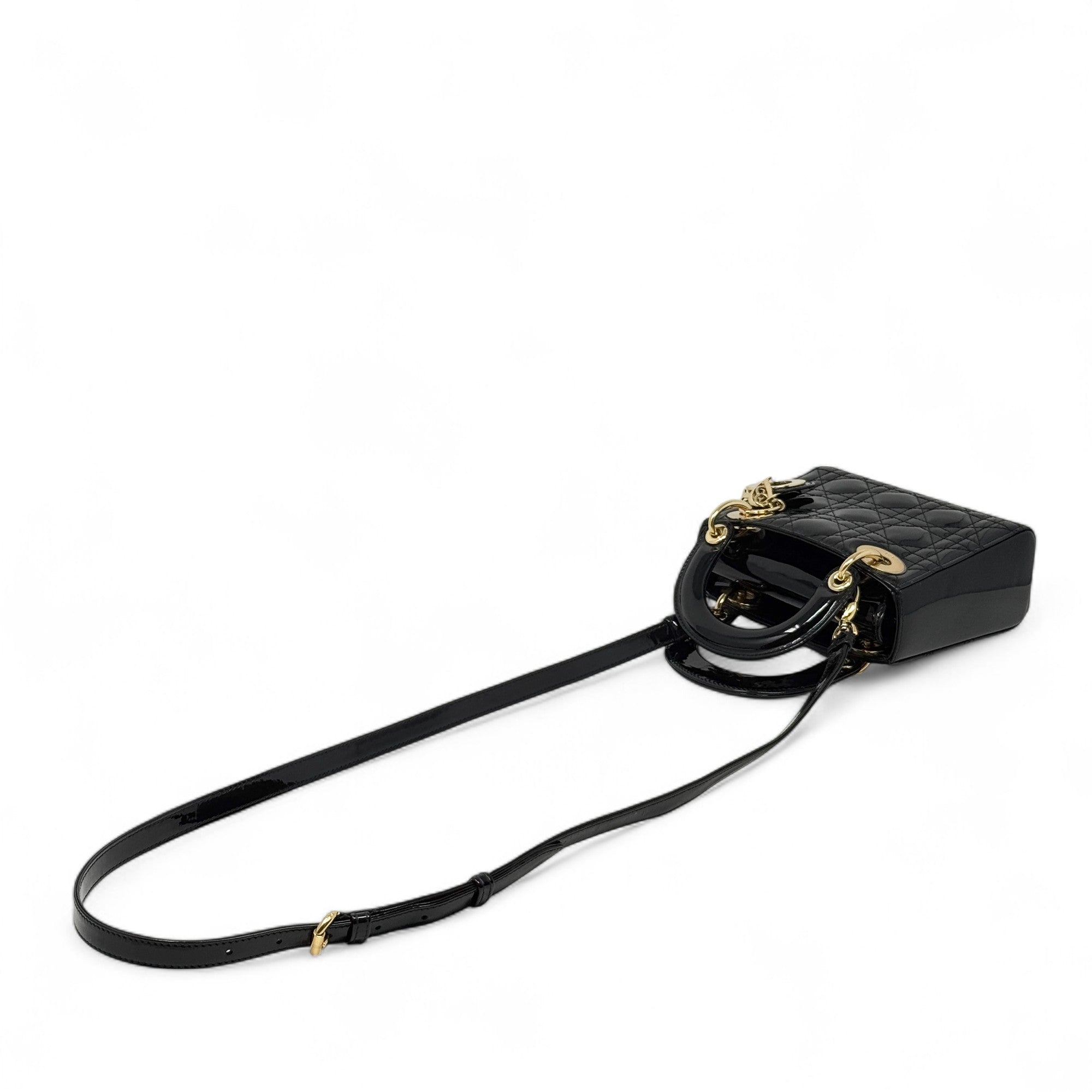 Dior Black Patent Mini Lady Dior