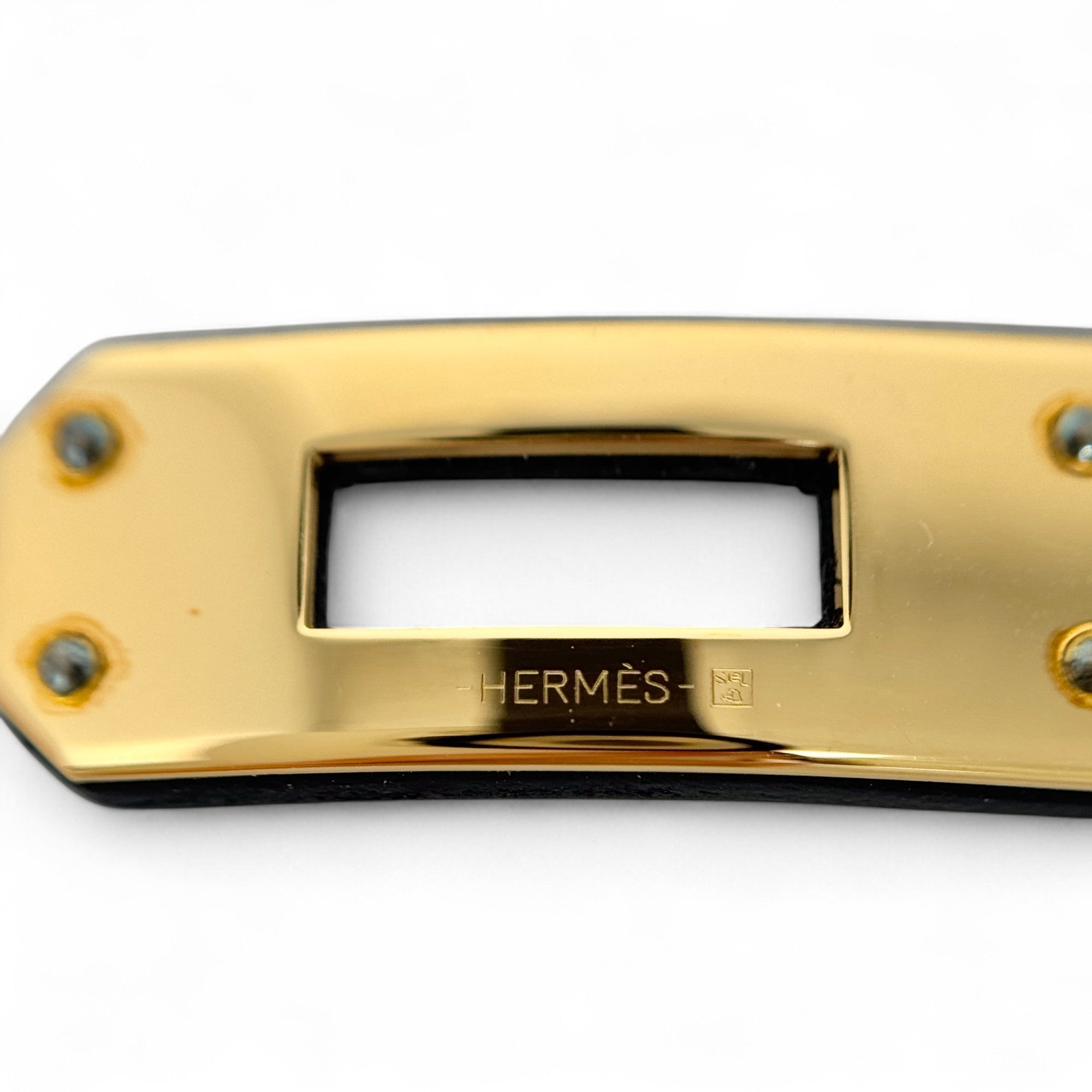 Hermes Noir Swift Kelly Double Tour Bracelet