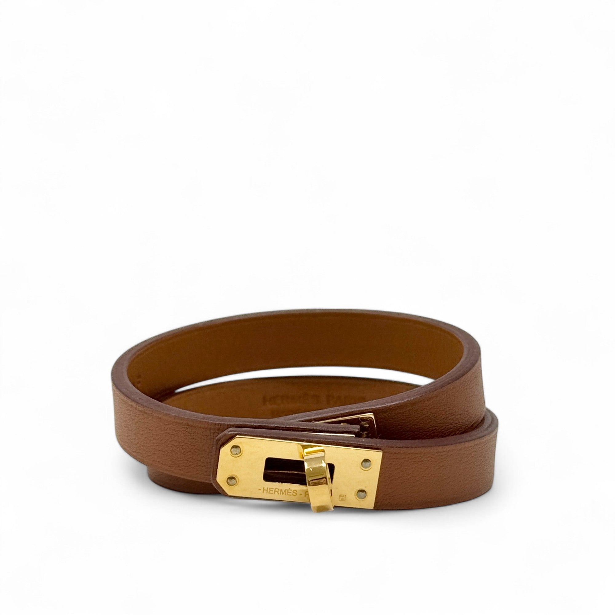 Hermes Gold Swift Kelly Double Tour Bracelet