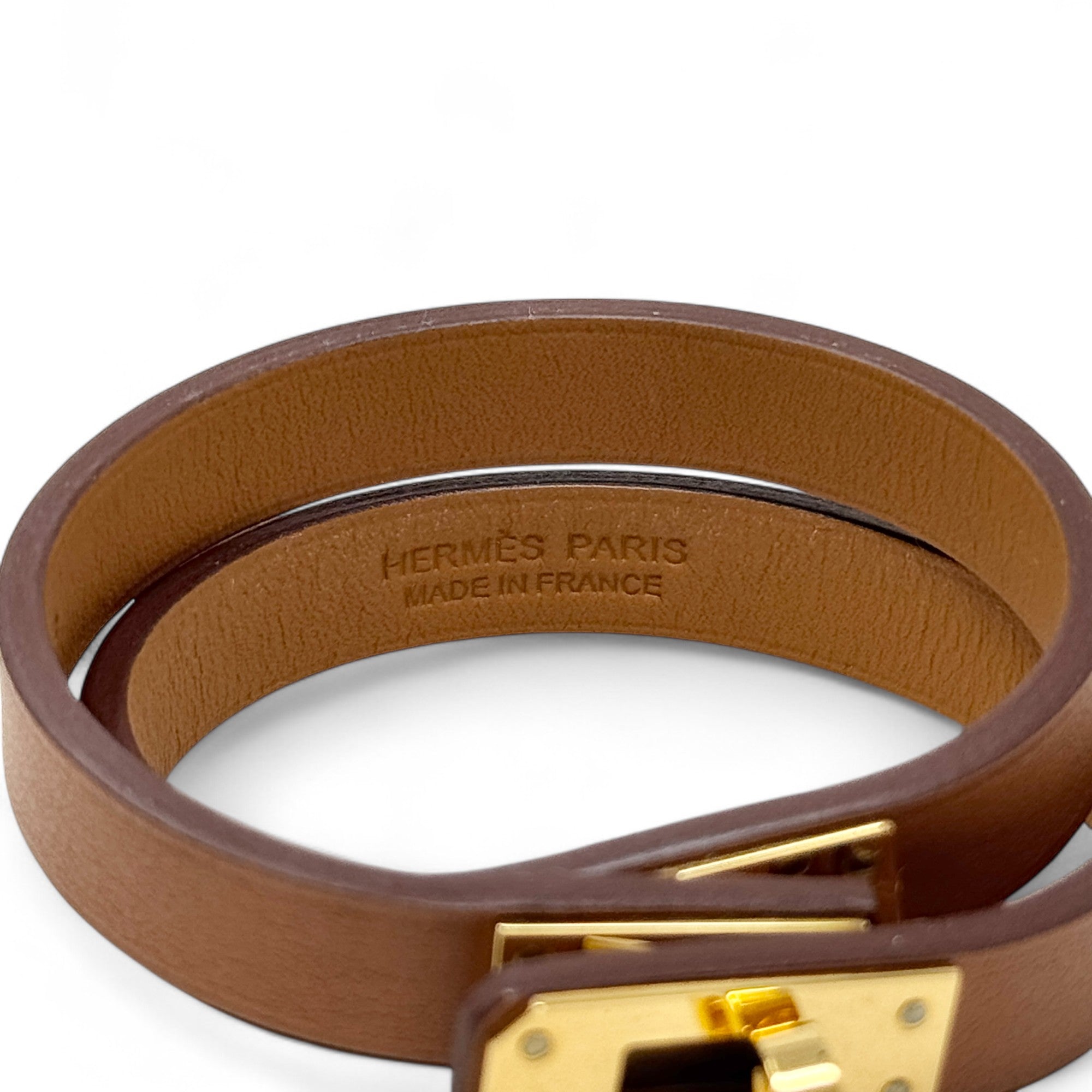 Hermes Gold Swift Kelly Double Tour Bracelet