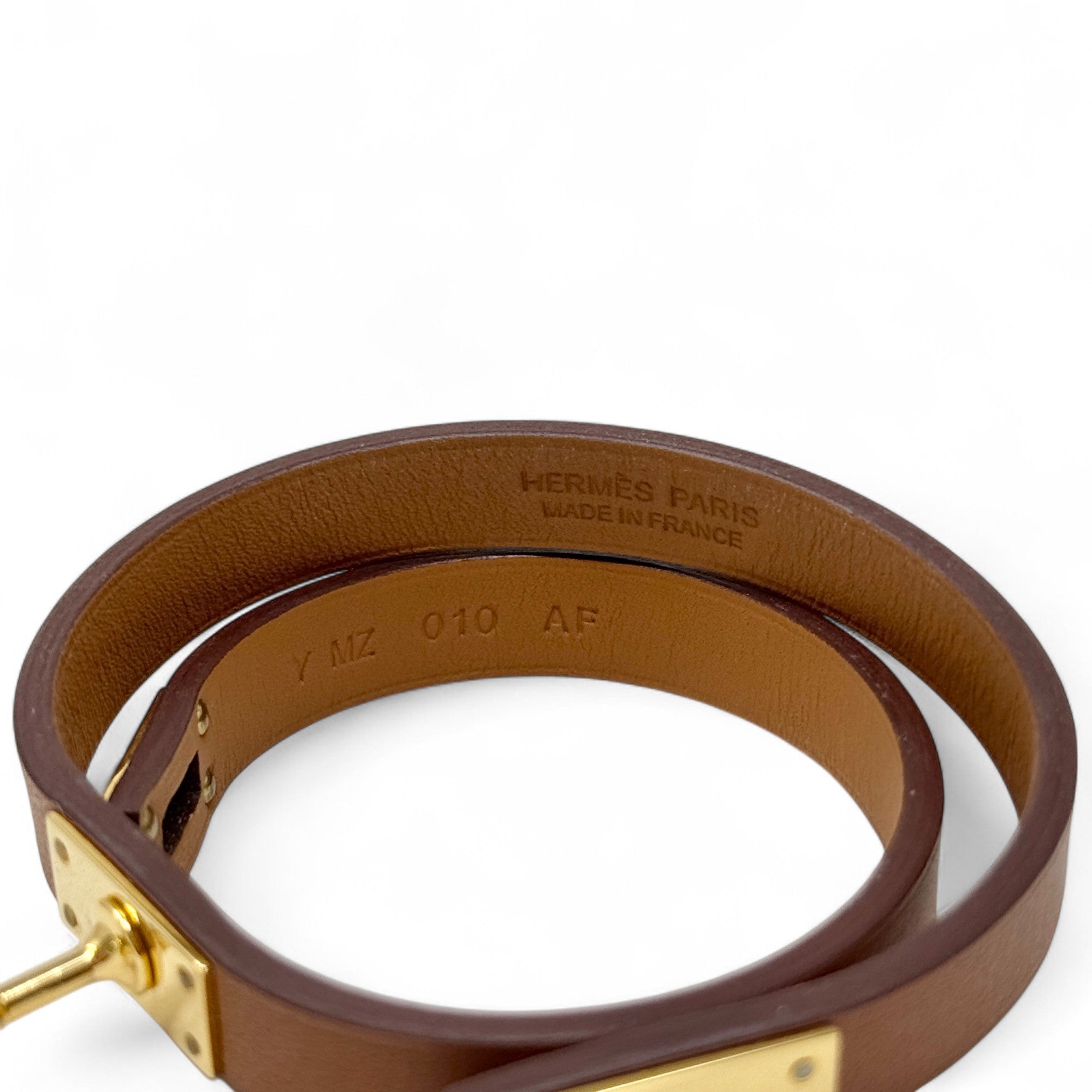 Hermes Gold Swift Kelly Double Tour Bracelet