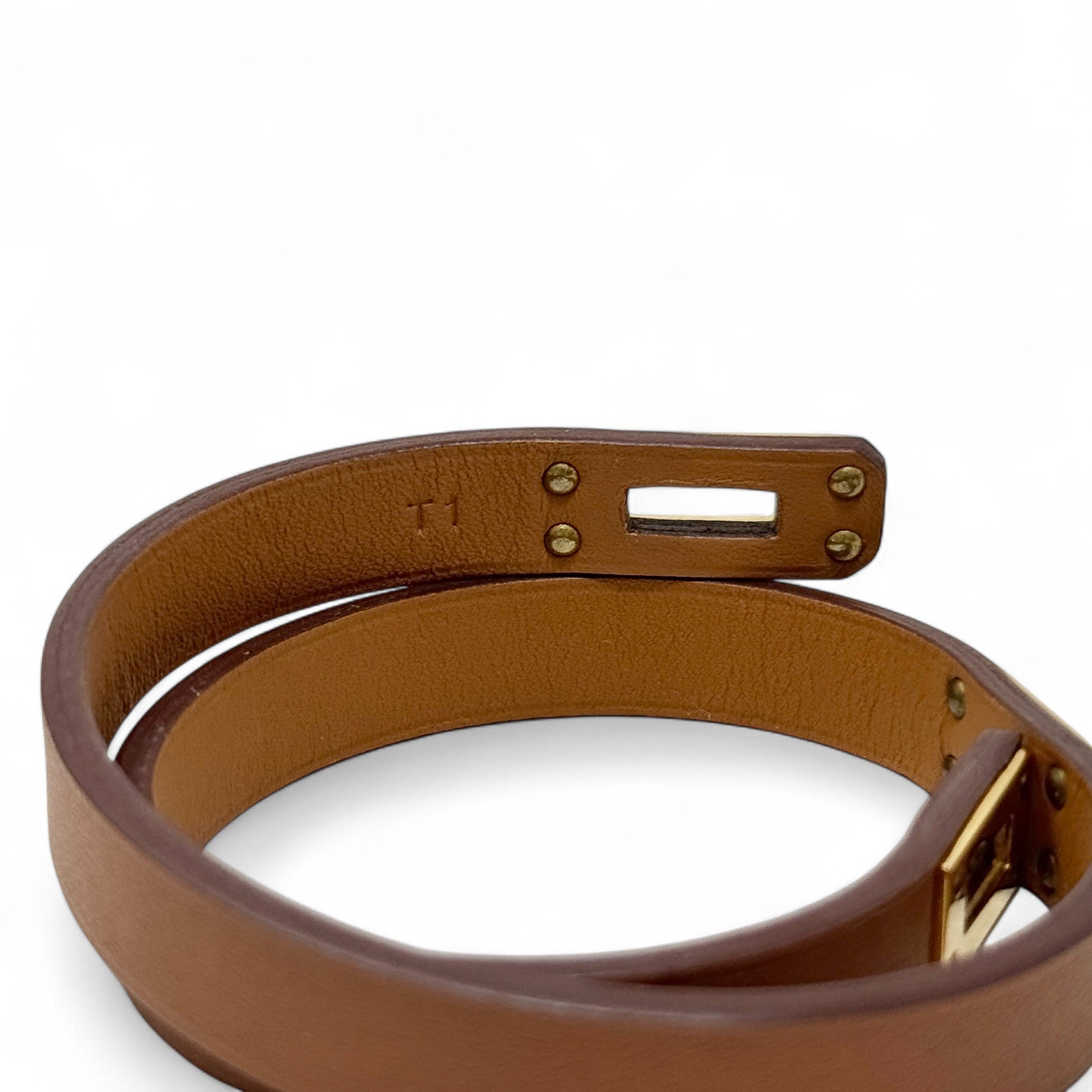 Hermes Gold Swift Kelly Double Tour Bracelet