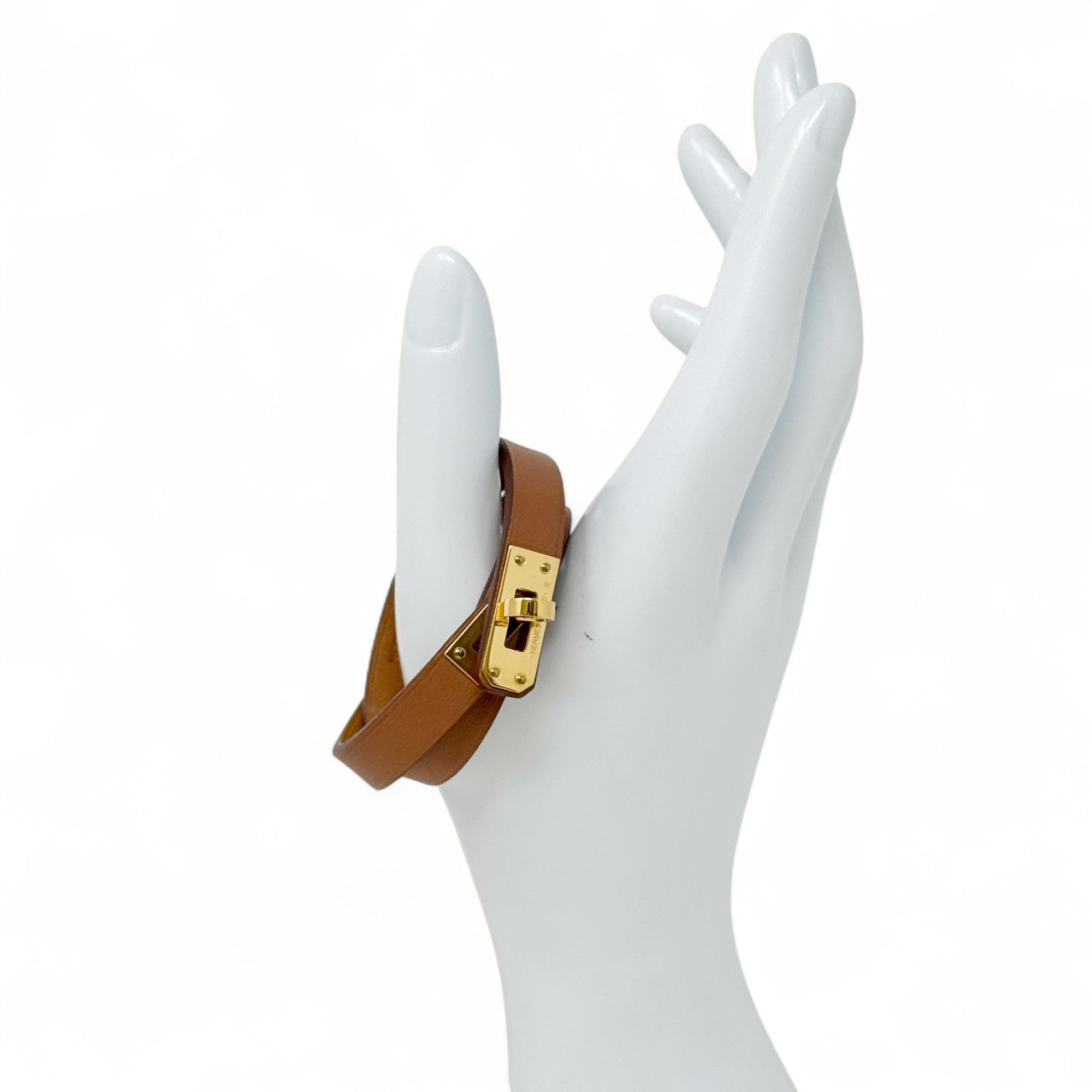 Hermes Gold Swift Kelly Double Tour Bracelet