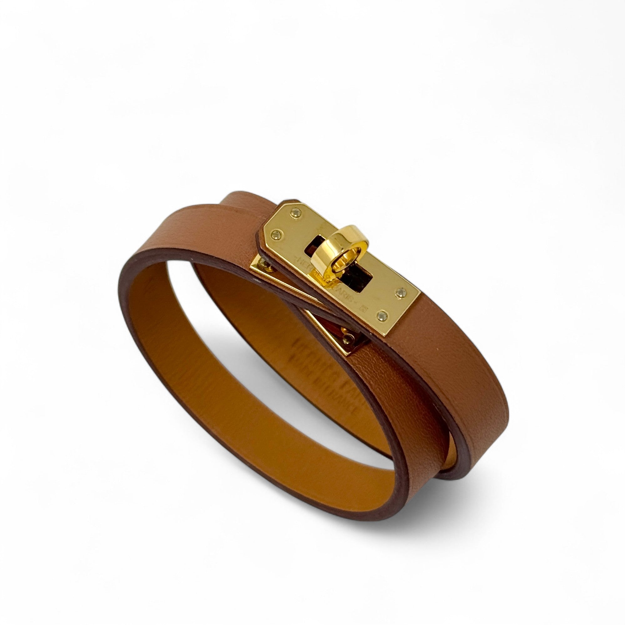 Hermes Gold Swift Kelly Double Tour Bracelet