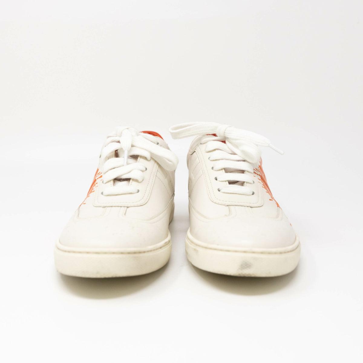Hermes Orange Splash Quicker Sneaker 37.5