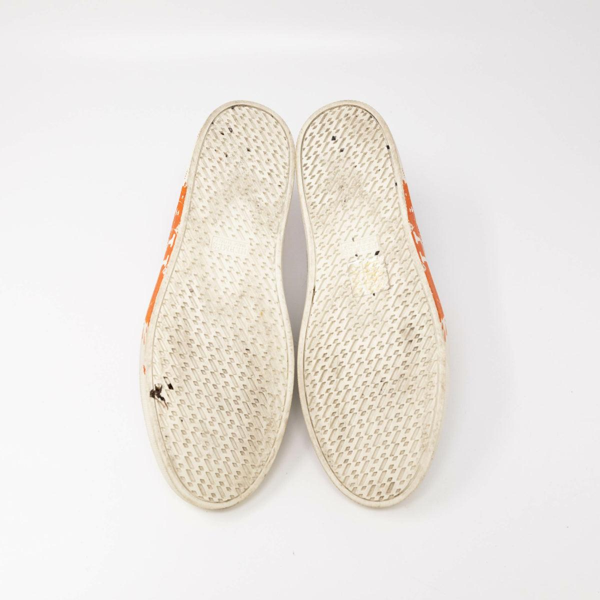 Hermes Orange Splash Quicker Sneaker 37.5