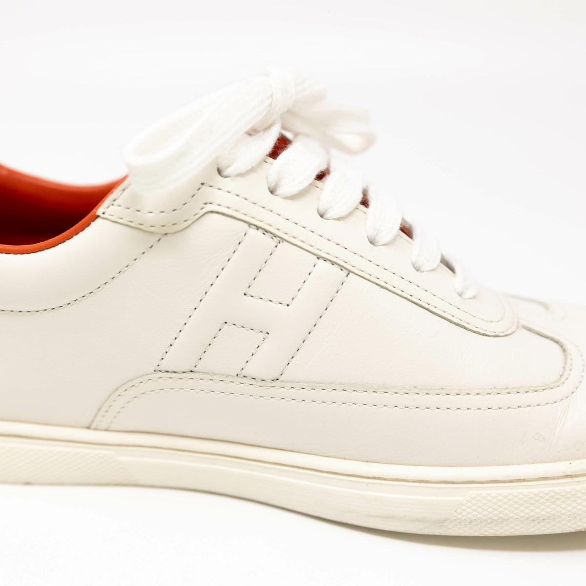 Hermes Orange Splash Quicker Sneaker 37.5