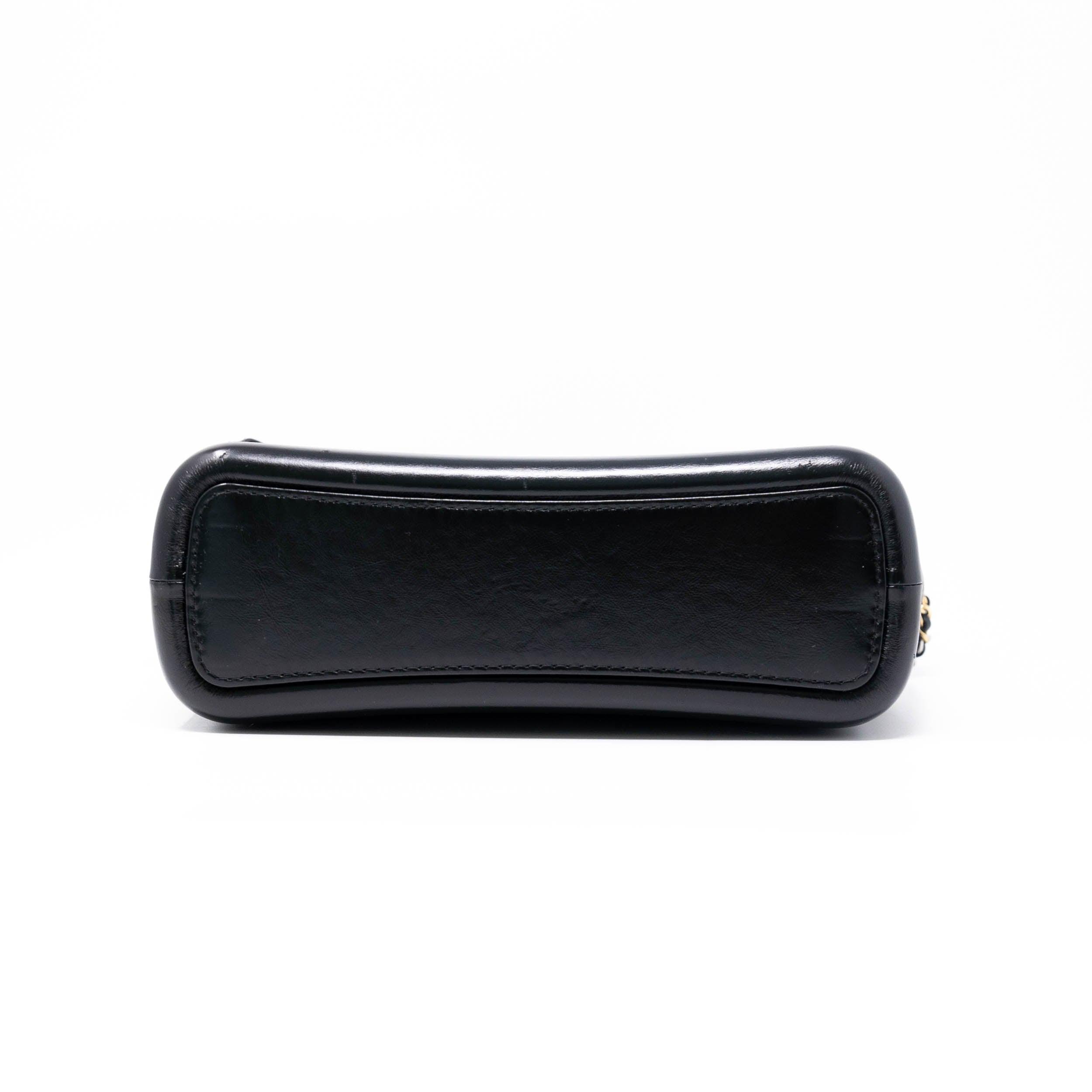 Chanel Black Chevron Medium Gabrielle Hobo