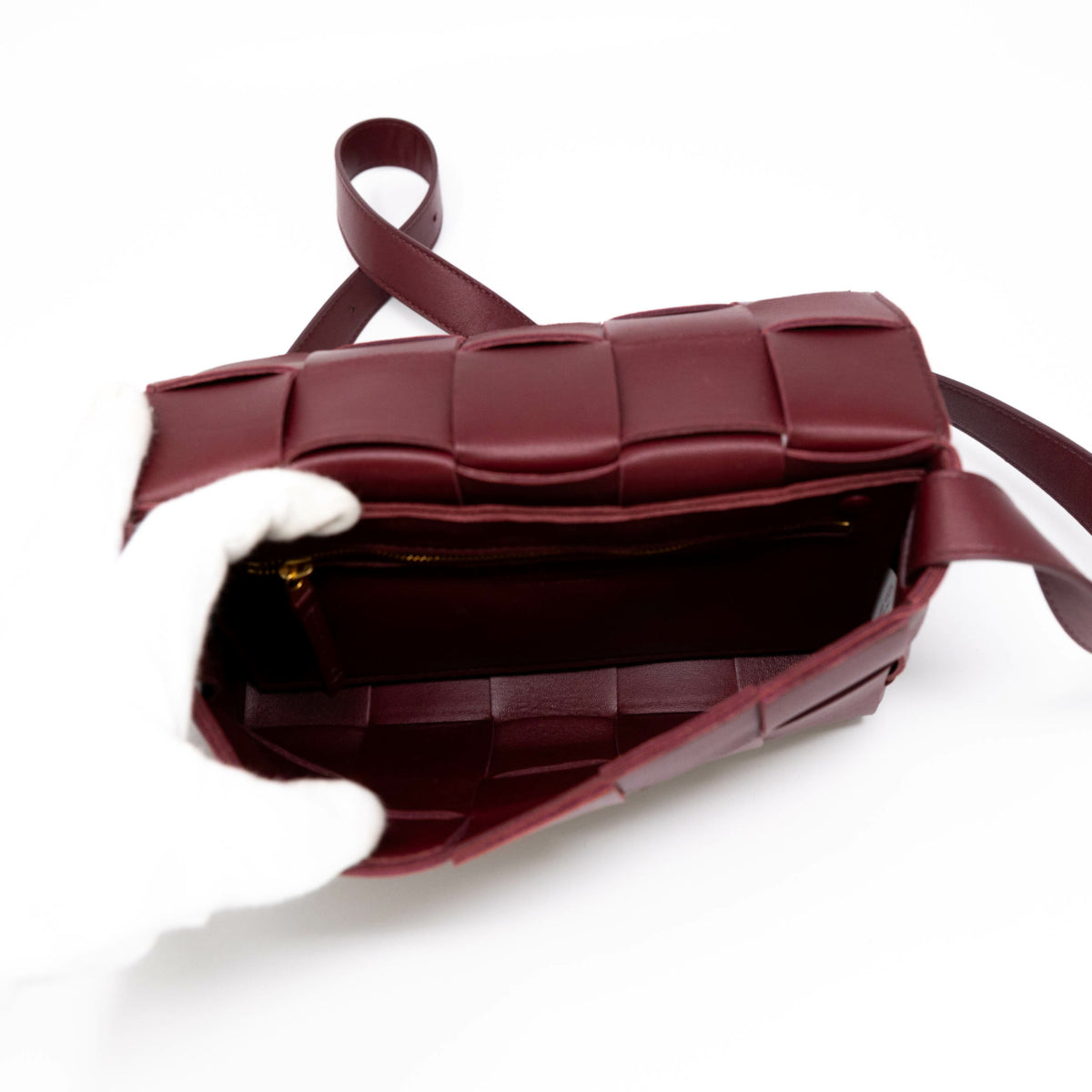 Bottega Veneta Burgundy Cassette Bag