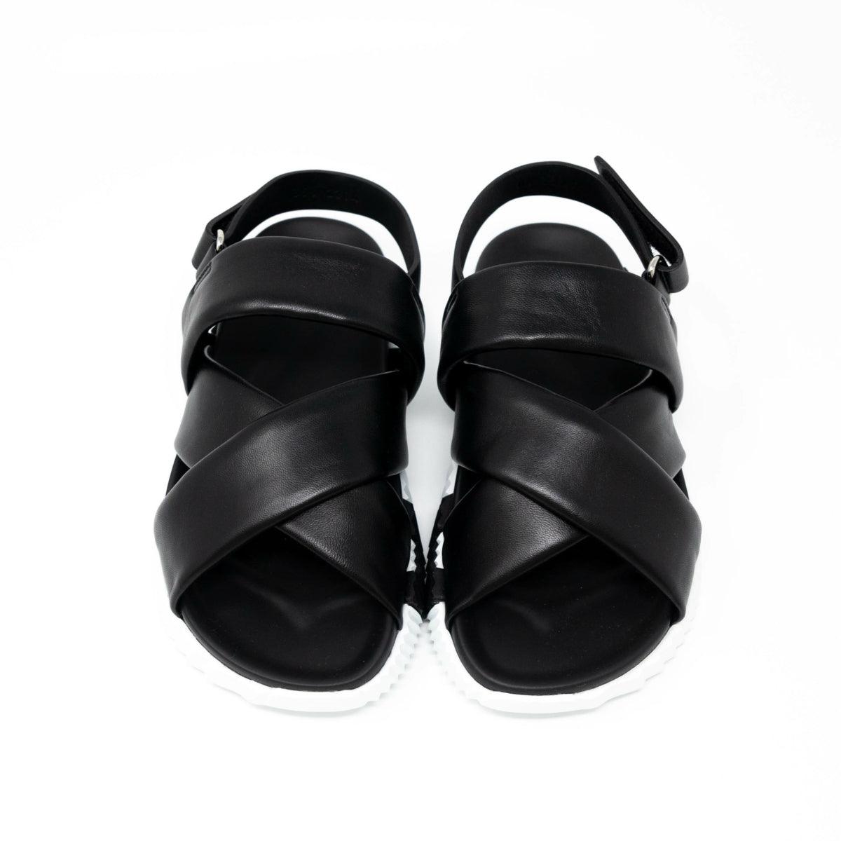 Hermes Noir Electric Sandals 35.5