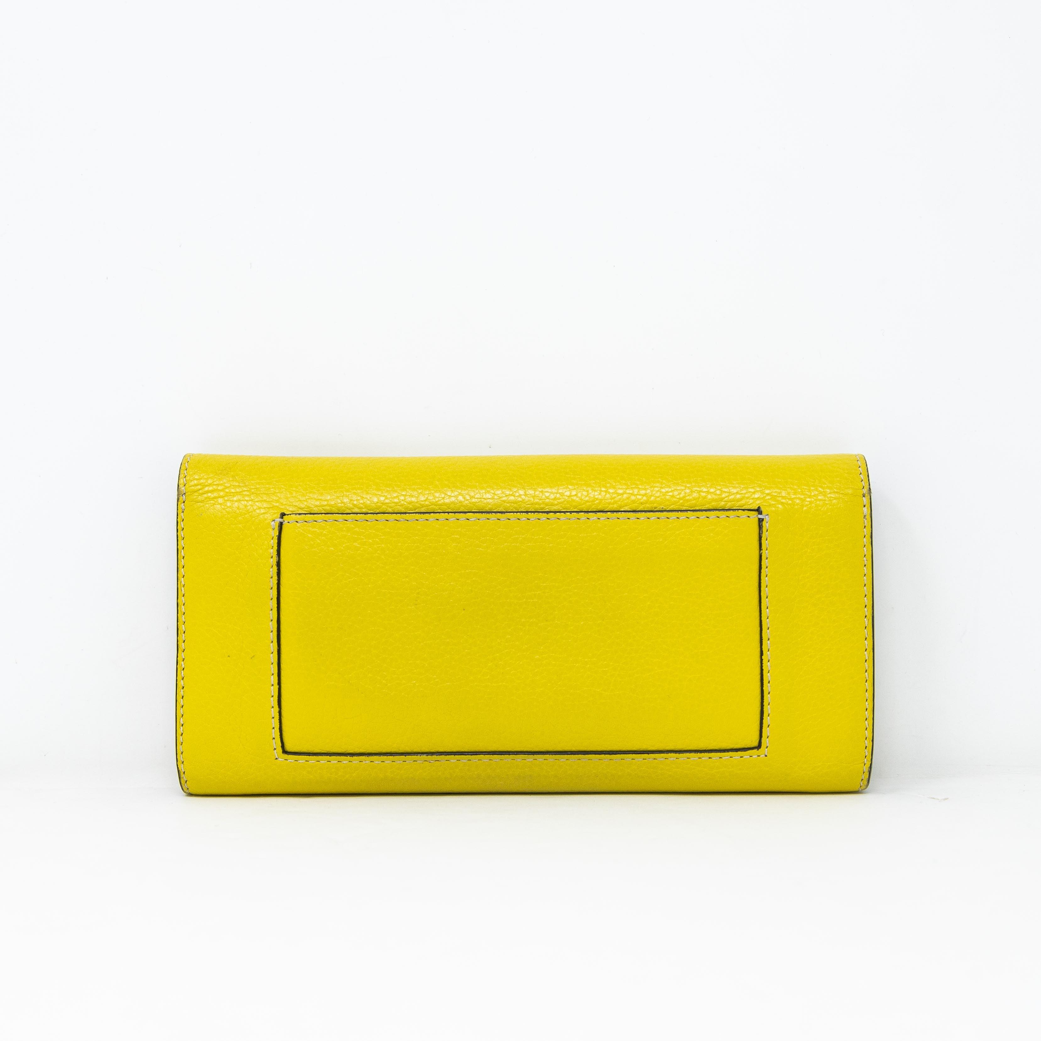 Celine Yellow Long Wallet