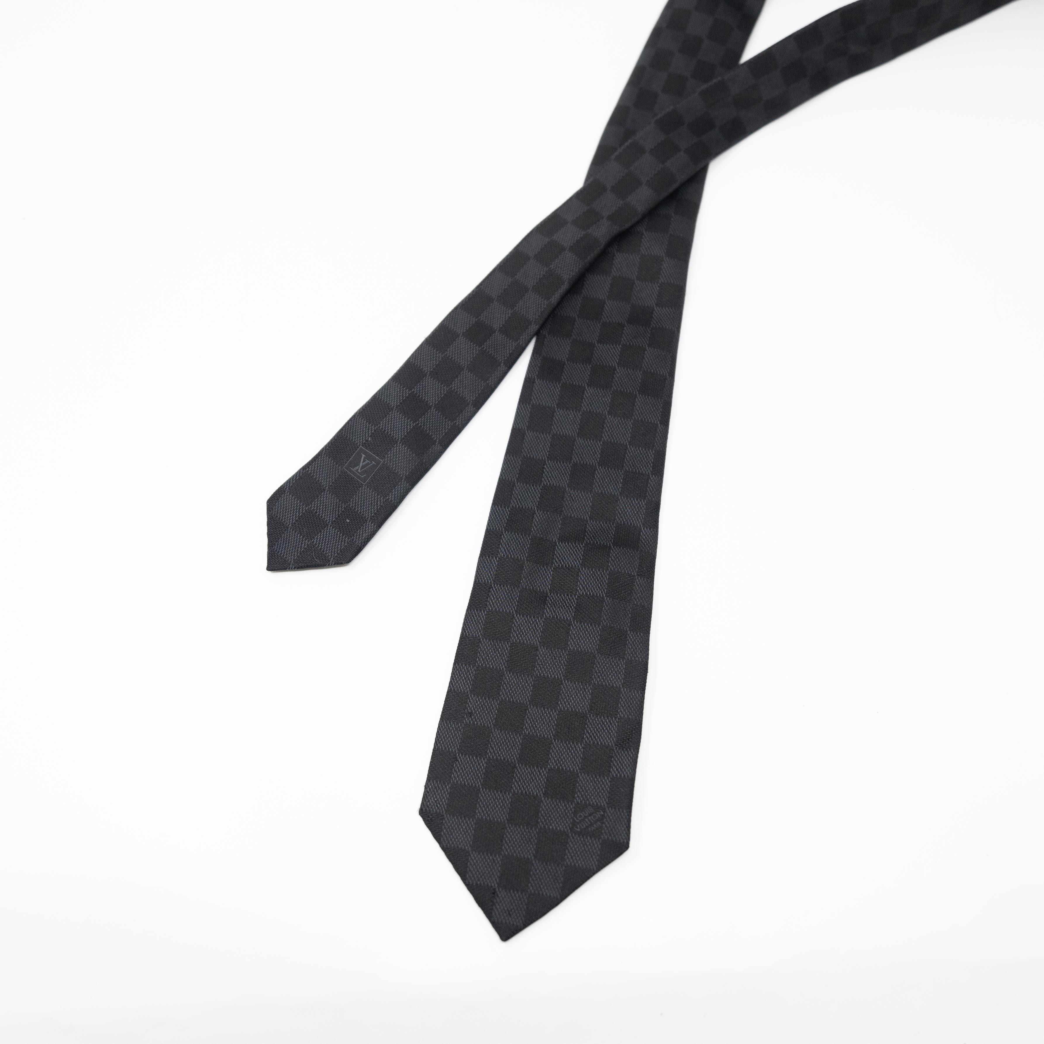Louis Vuitton Black Damier Classique Tie