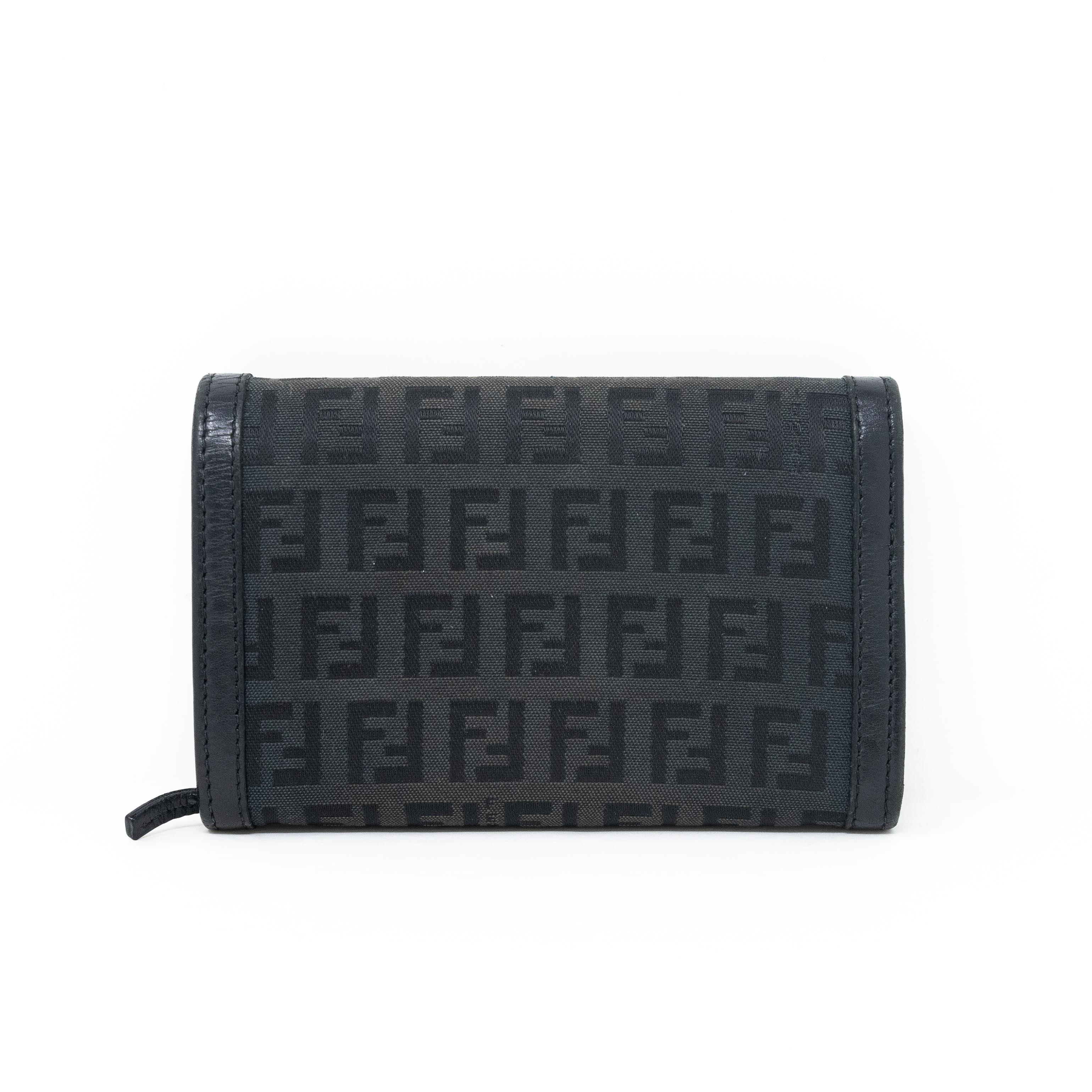 Fendi Black Zucchino Wallet