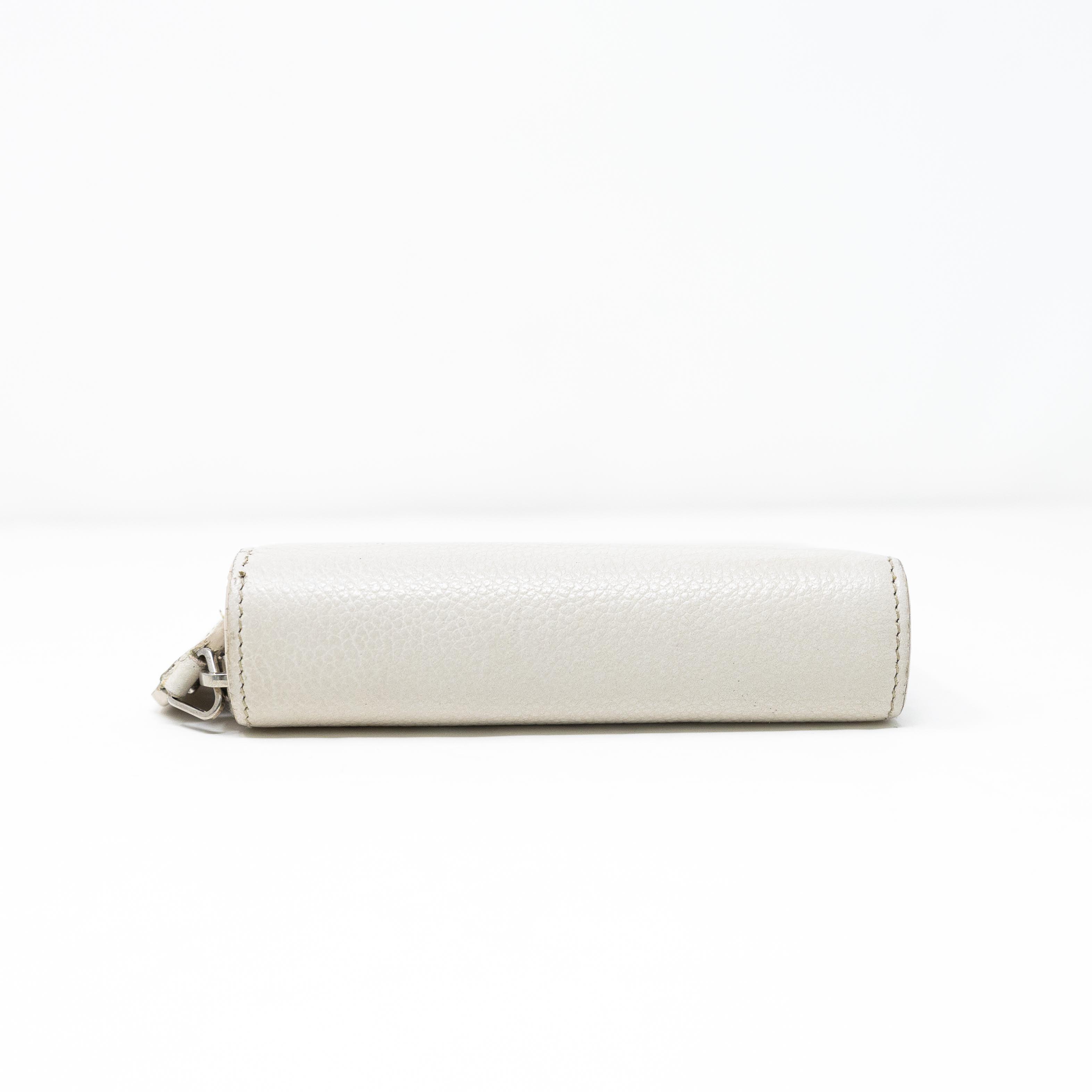 Saint Laurent White Compact Wallet