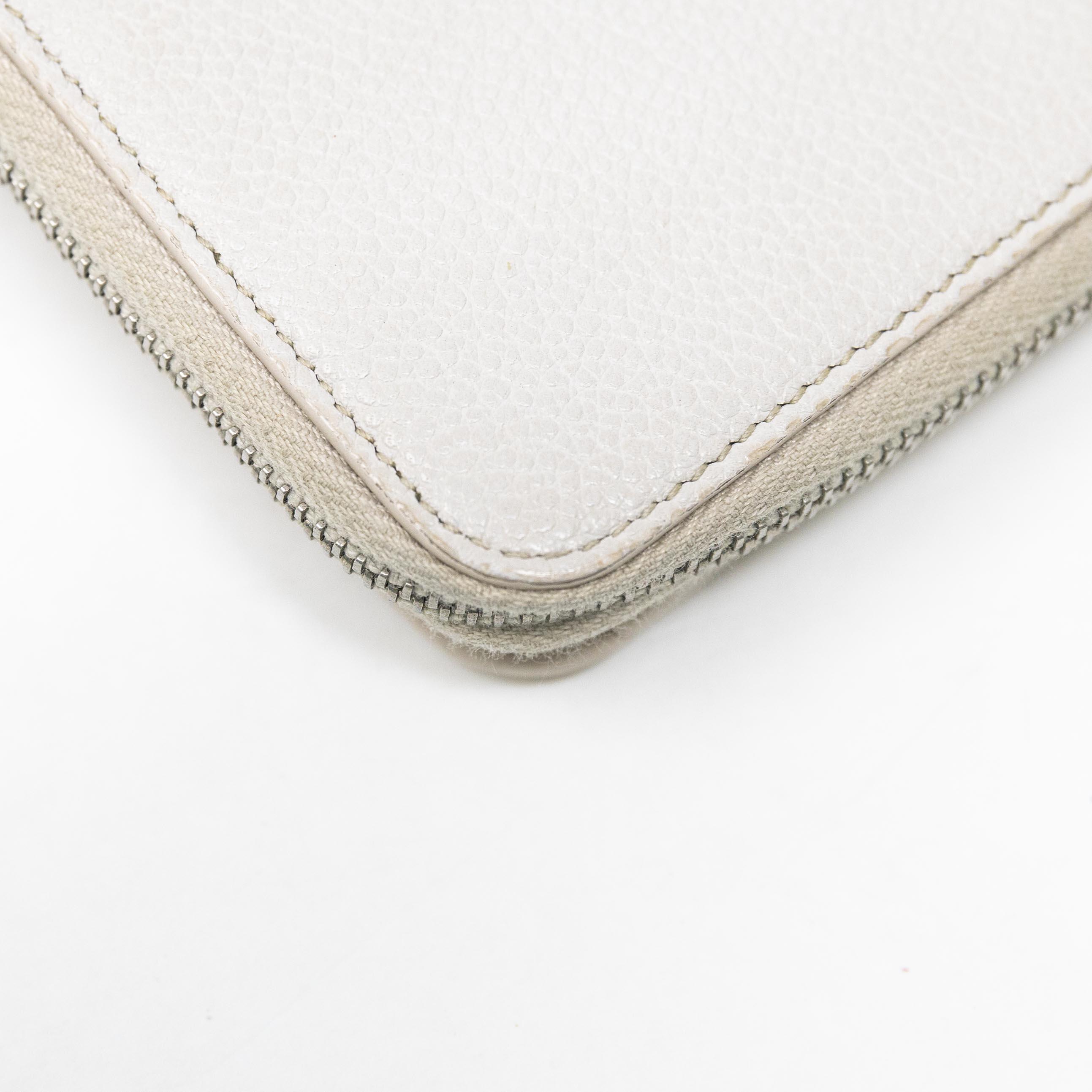 Saint Laurent White Compact Wallet