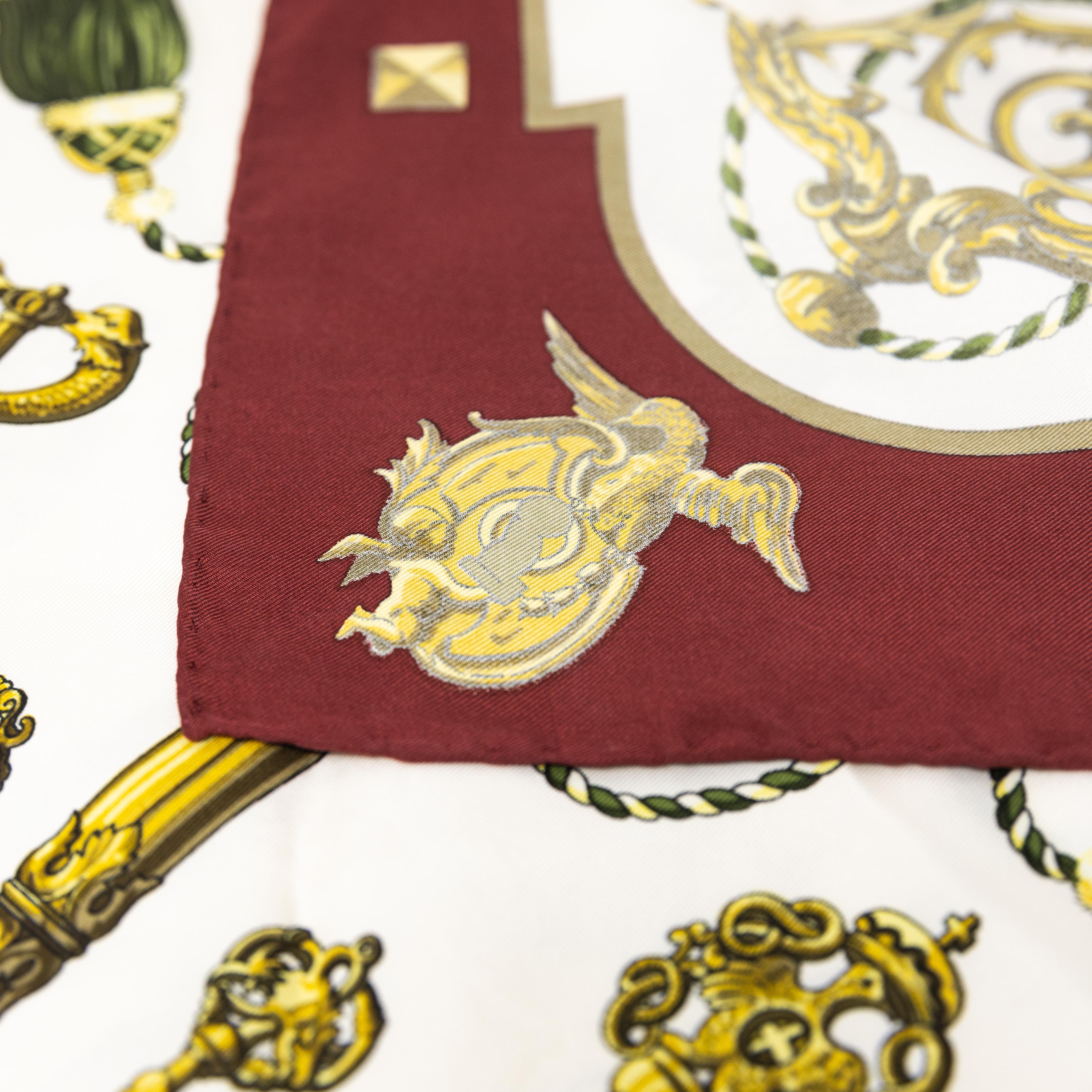Hermes Les Cles Silk Scarf 90