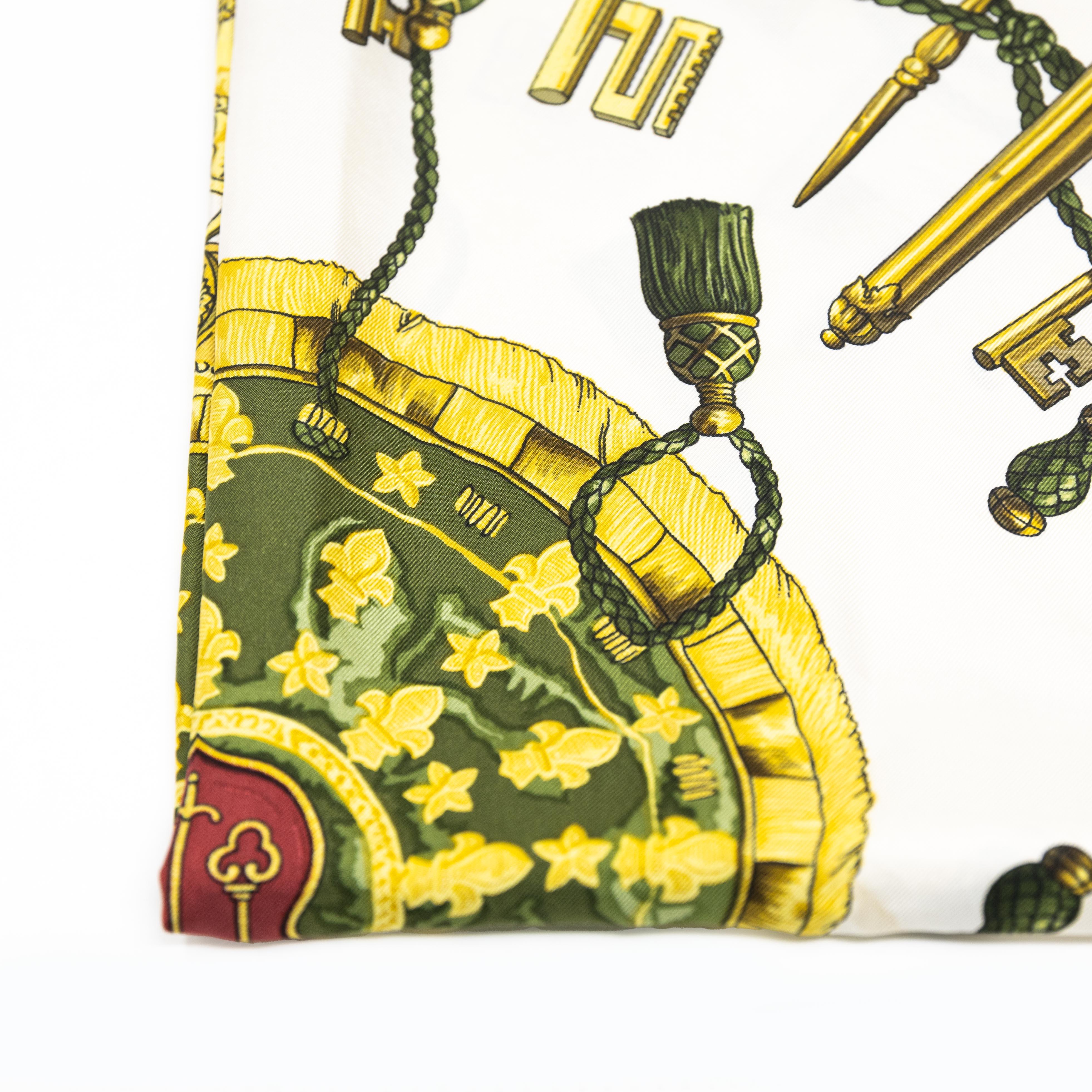 Hermes Les Cles Silk Scarf 90