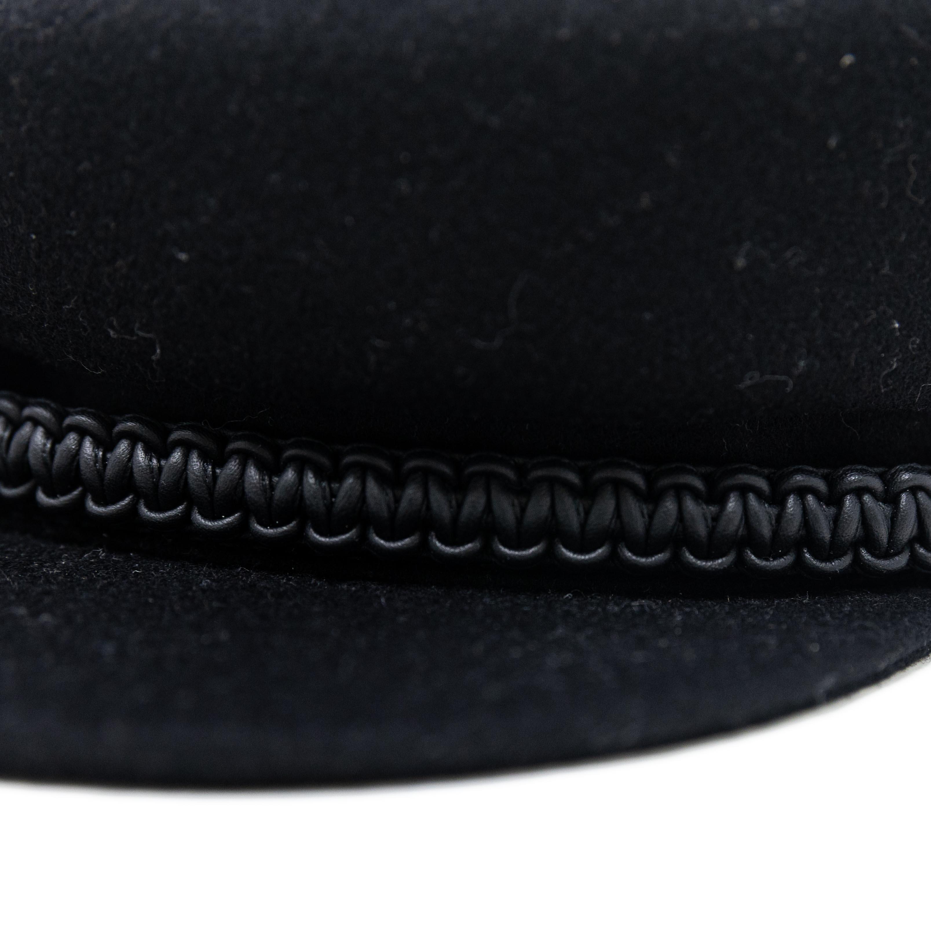 Hermes Noir Casquette Deauville Cap 57