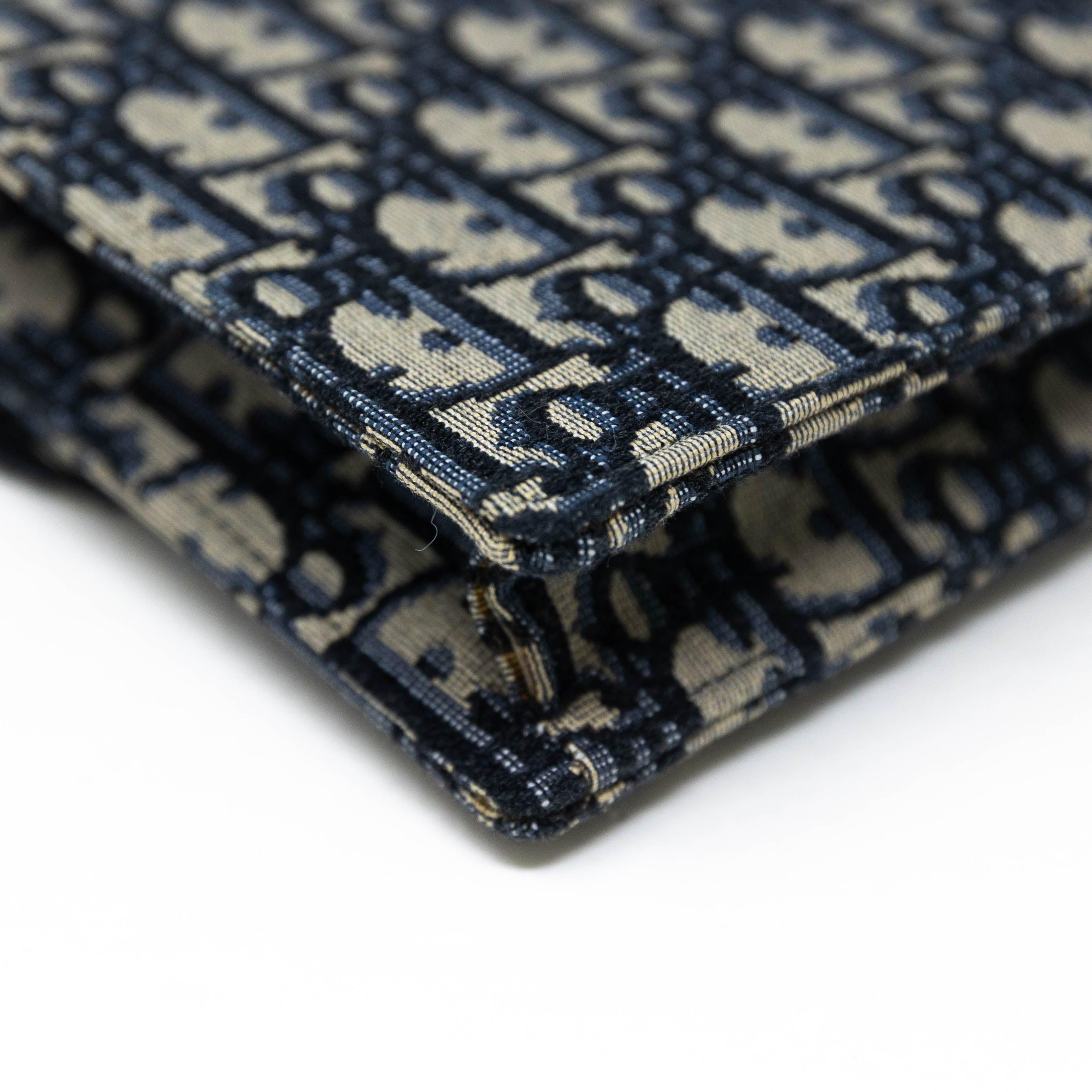 Dior Blue Oblique Saddle Pouch