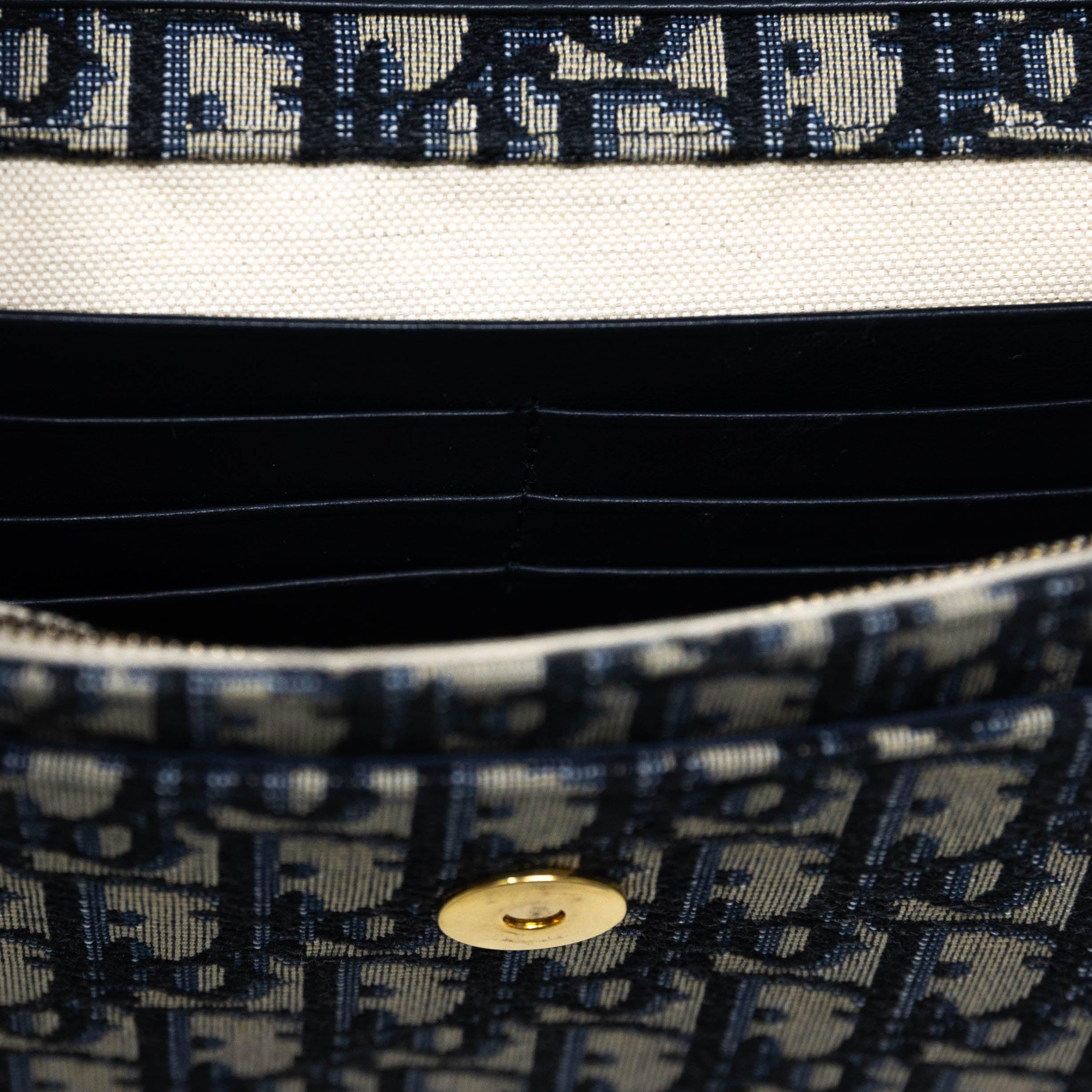 Dior Blue Oblique Saddle Pouch