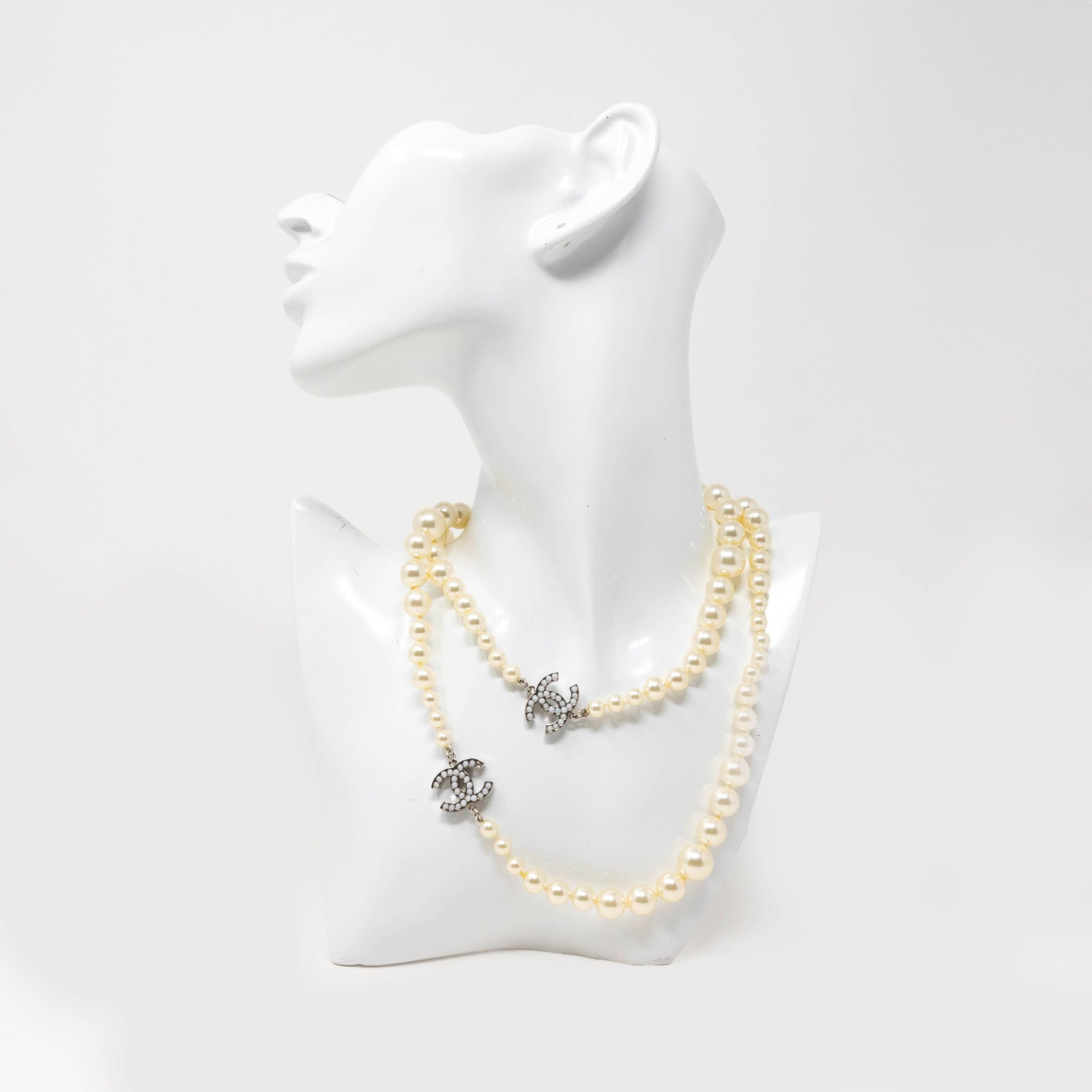Chanel Pearl CC Long Necklace