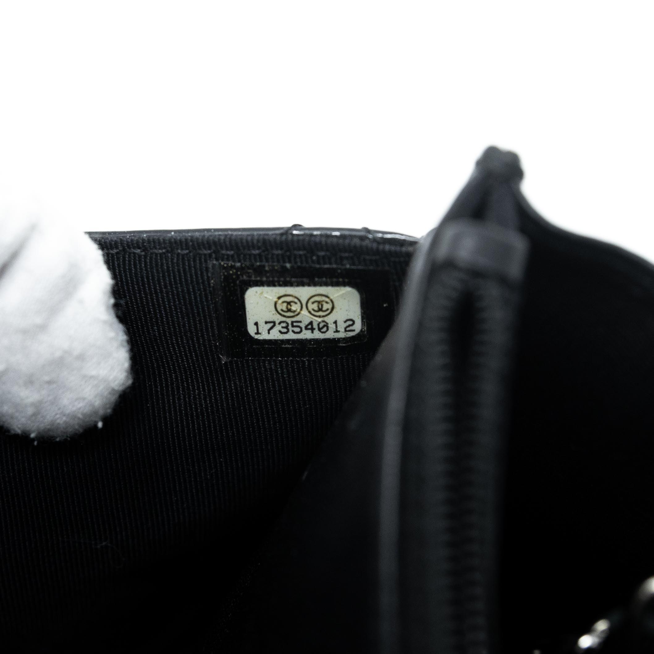 Chanel Black Patent Wallet On Chain
