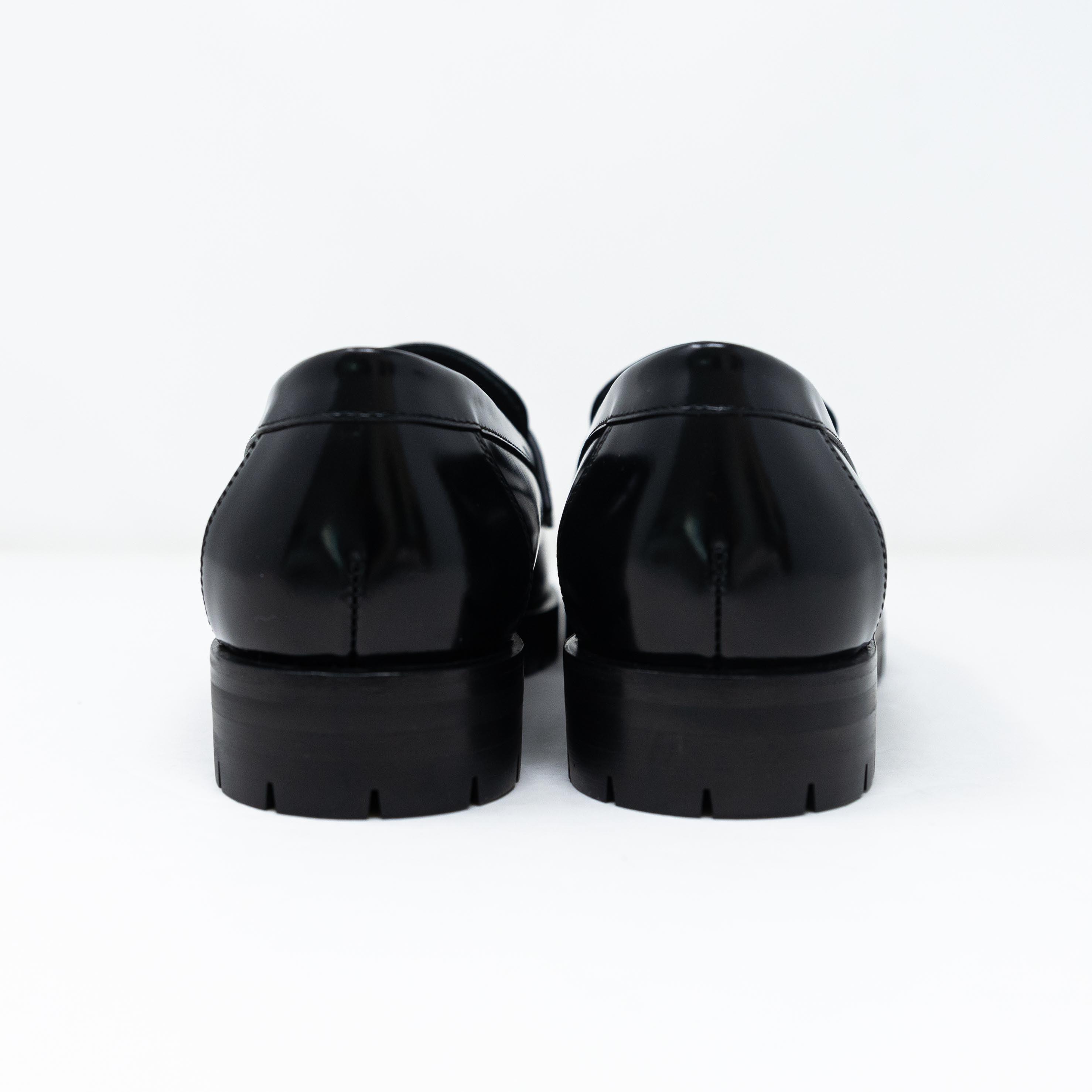 Hermes Noir Faubourg Loafers 36