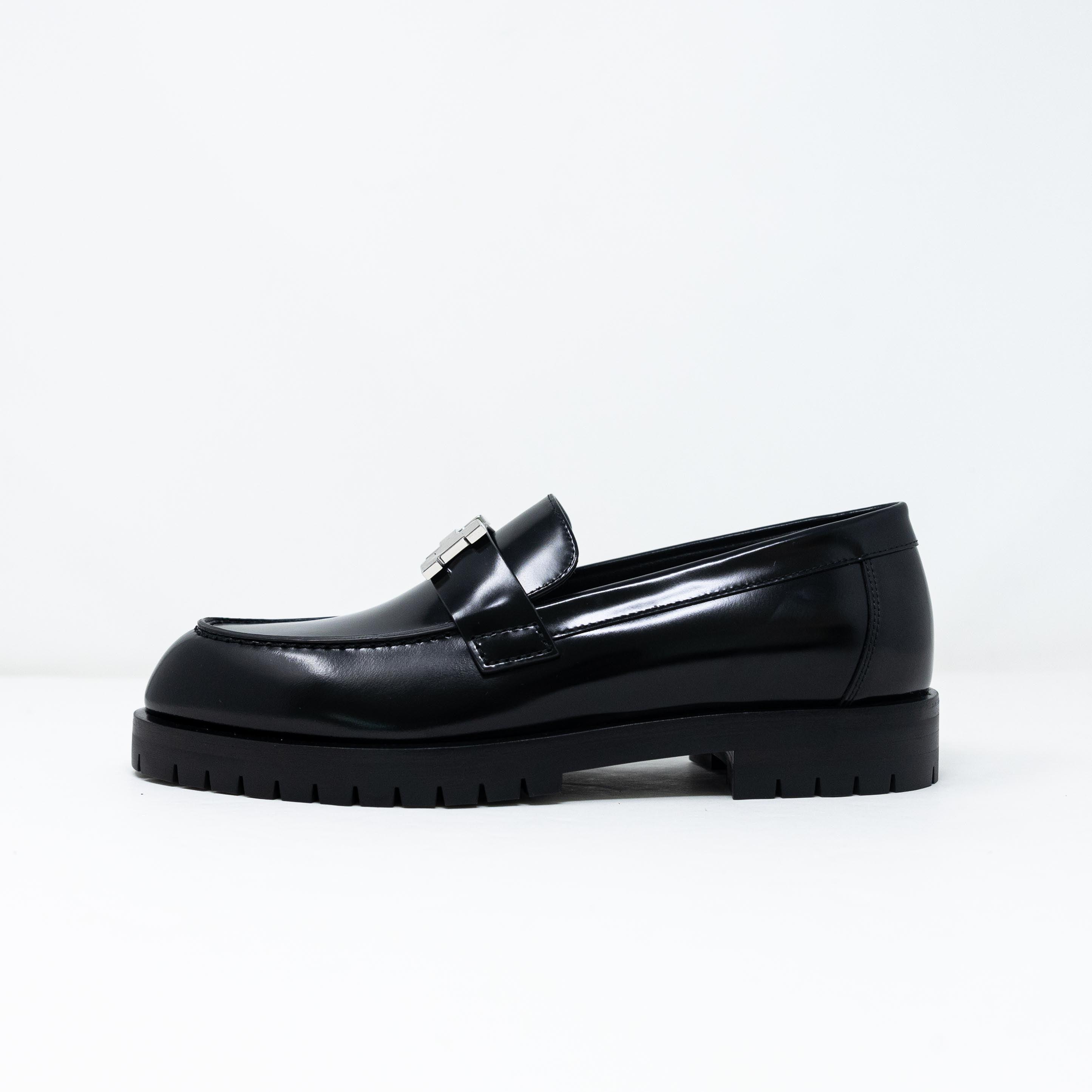 Hermes Noir Faubourg Loafers 36
