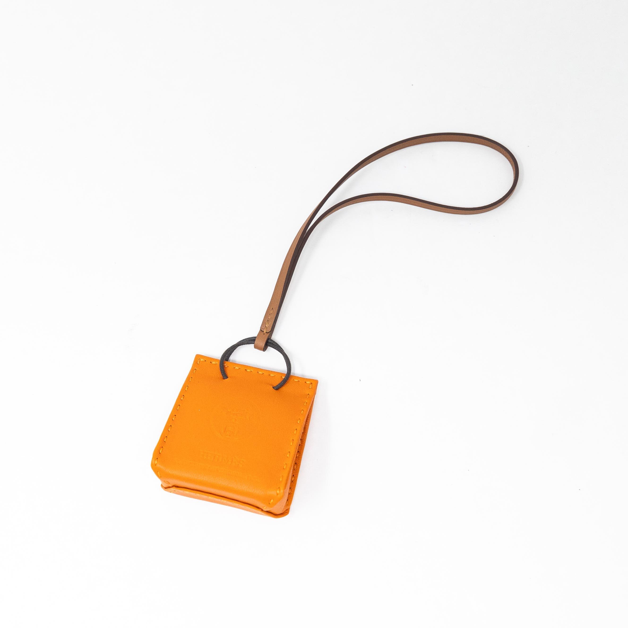 Hermes Orange Swift Sac Charm