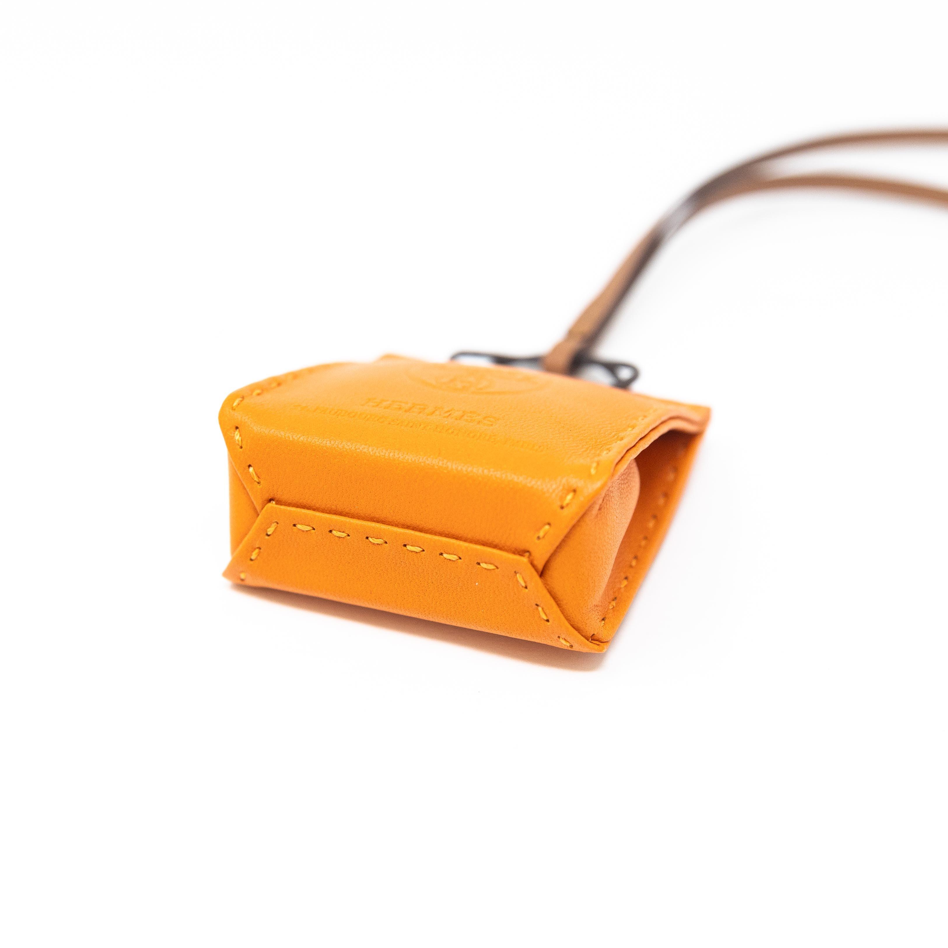 Hermes Orange Swift Sac Charm