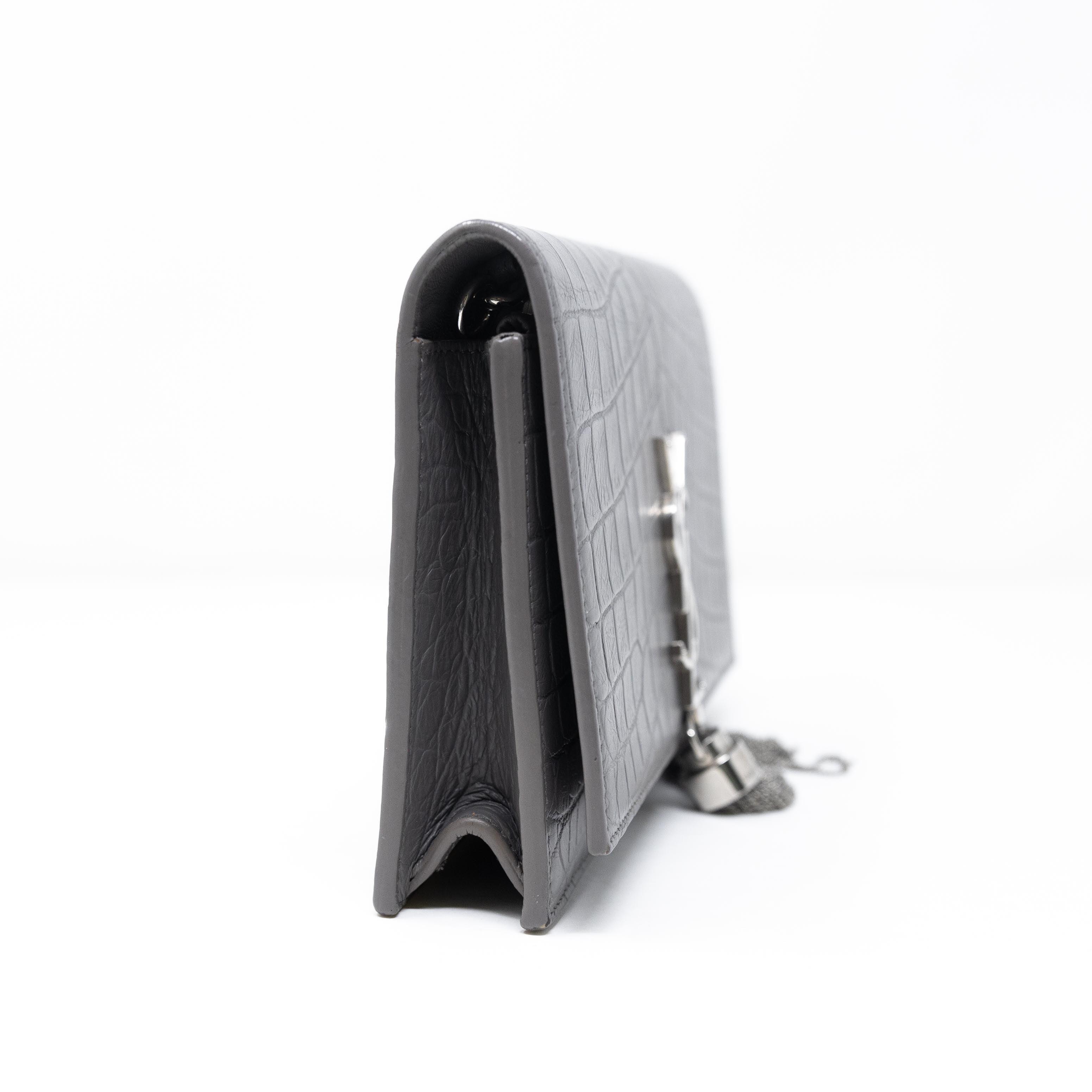 Saint Laurent Grey Small Kate Tassel Bag