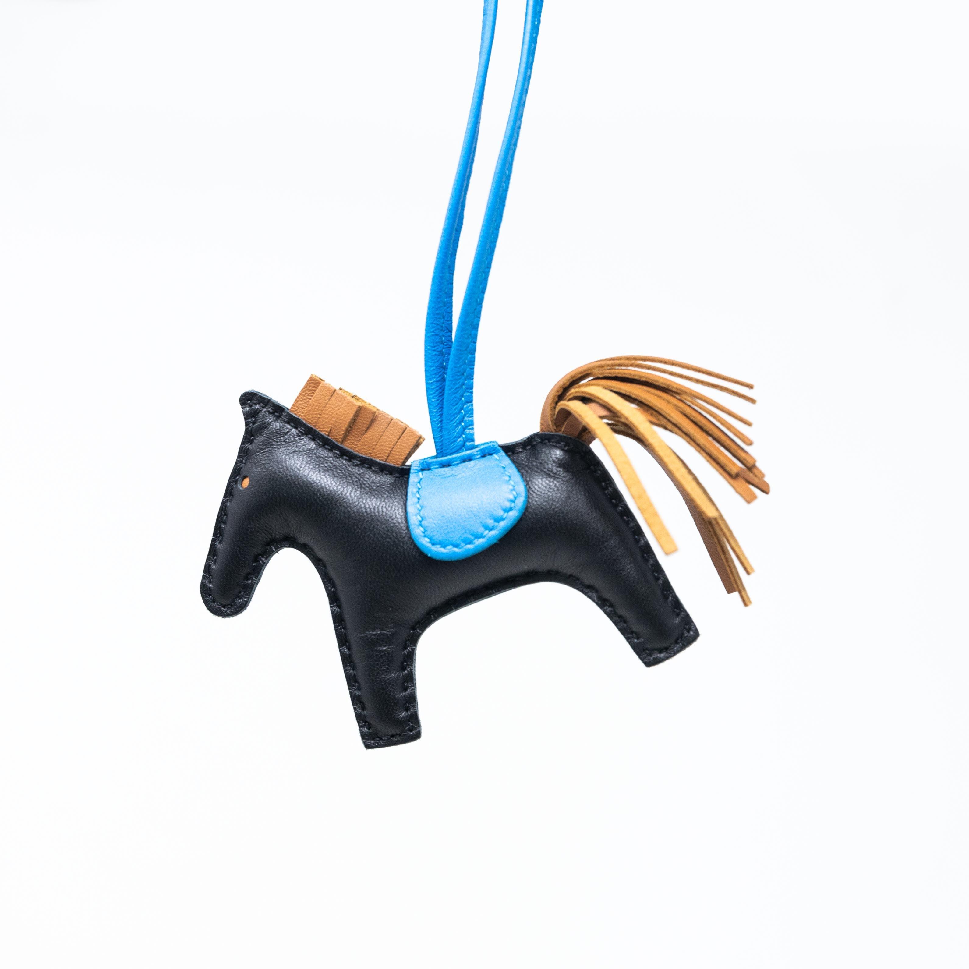 Hermes Noir & Bleu Rodeo Charm PM